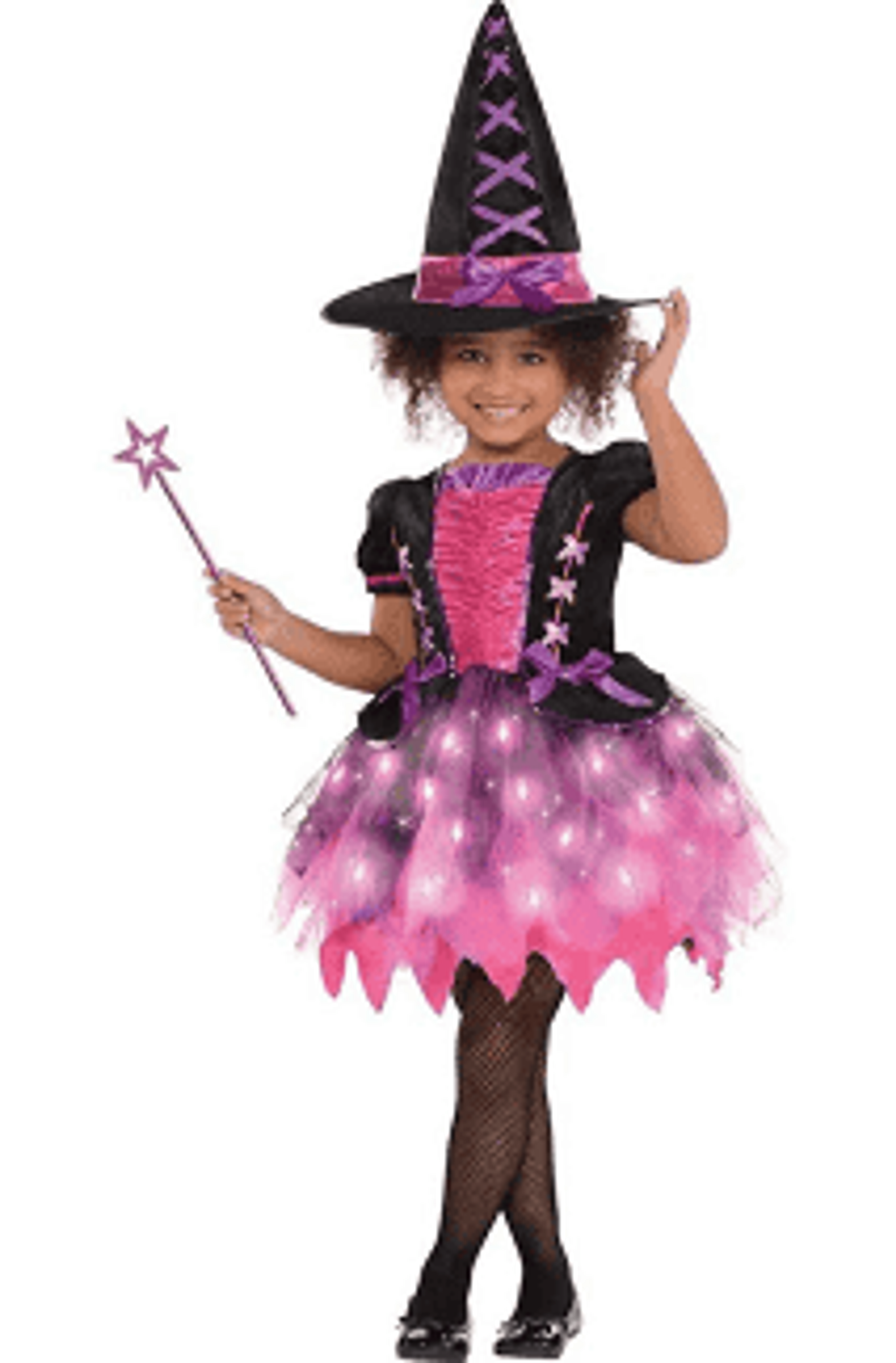 Kids' Light-Up Sparkle Witch Deluxe Costume