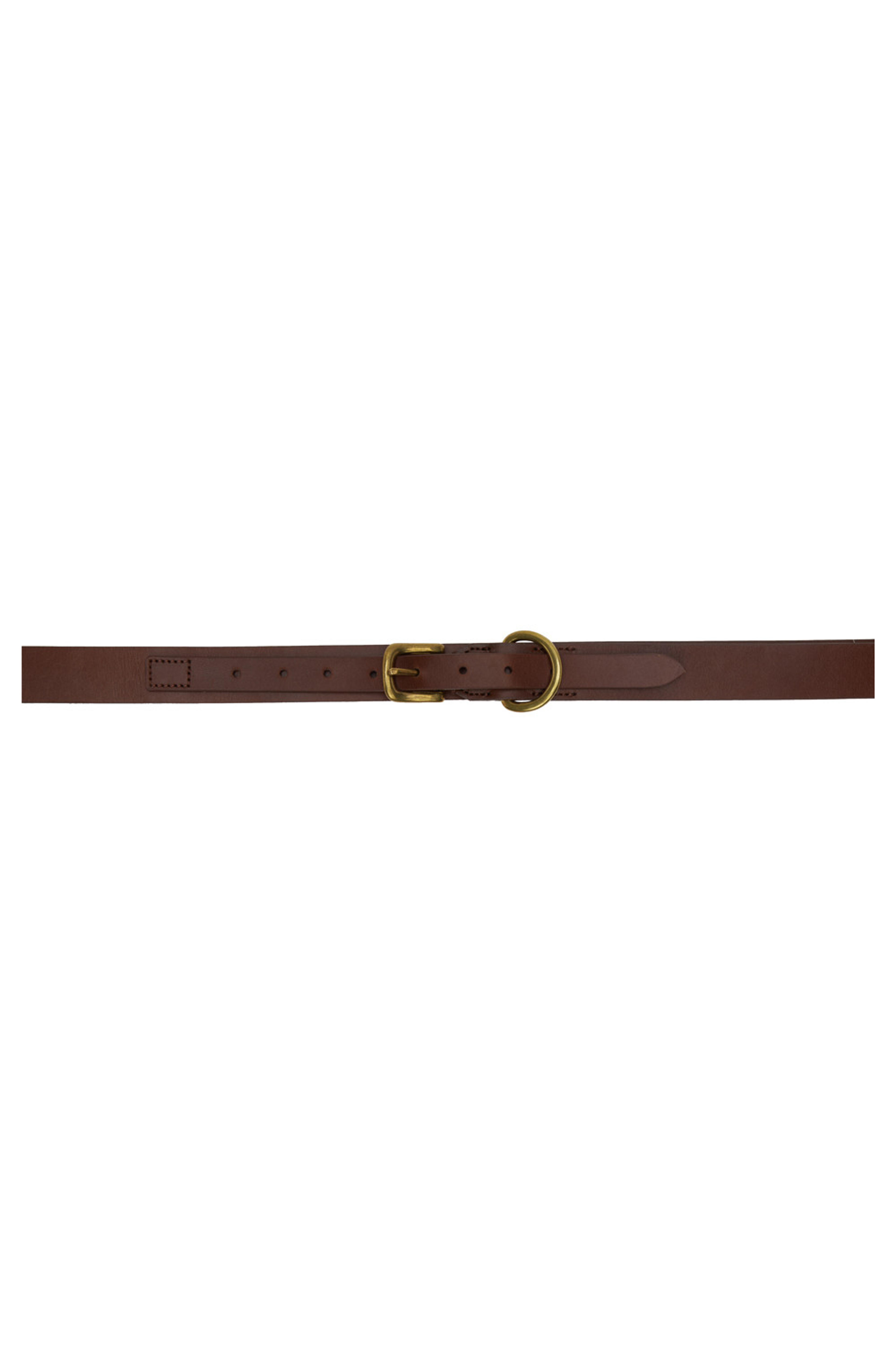 Brown Concealed Pin-Buckle Belt by AURALEE on Sale