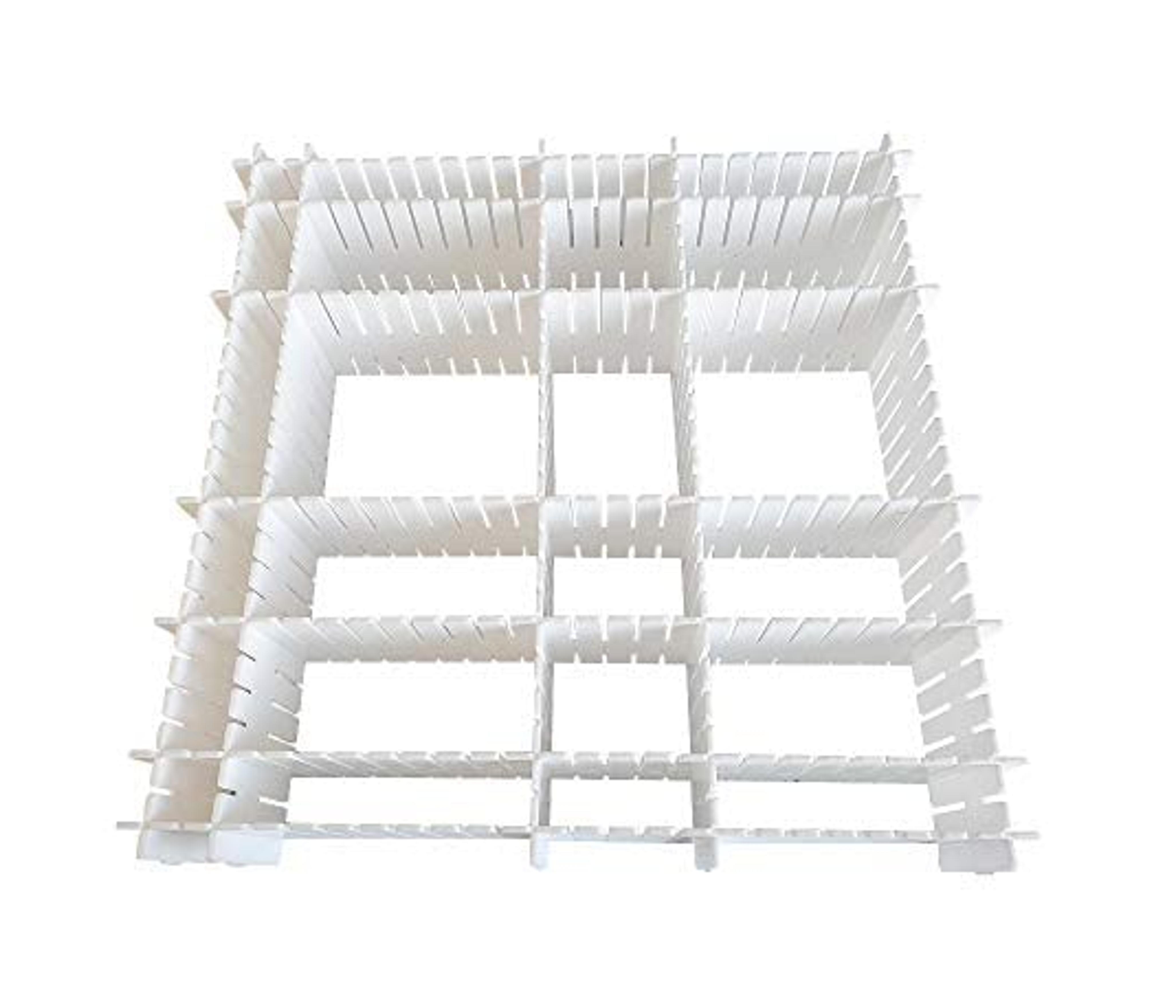 JSF DIY Drawer Dividers,12.7' x 2.7' Drawer Organizer Socks Set of 12 Adjustable Drawer Dividers Organizer Separator for Clothes Makeup Storage of Dresser, Desk & Box in Bathroom, Bedroom (White)