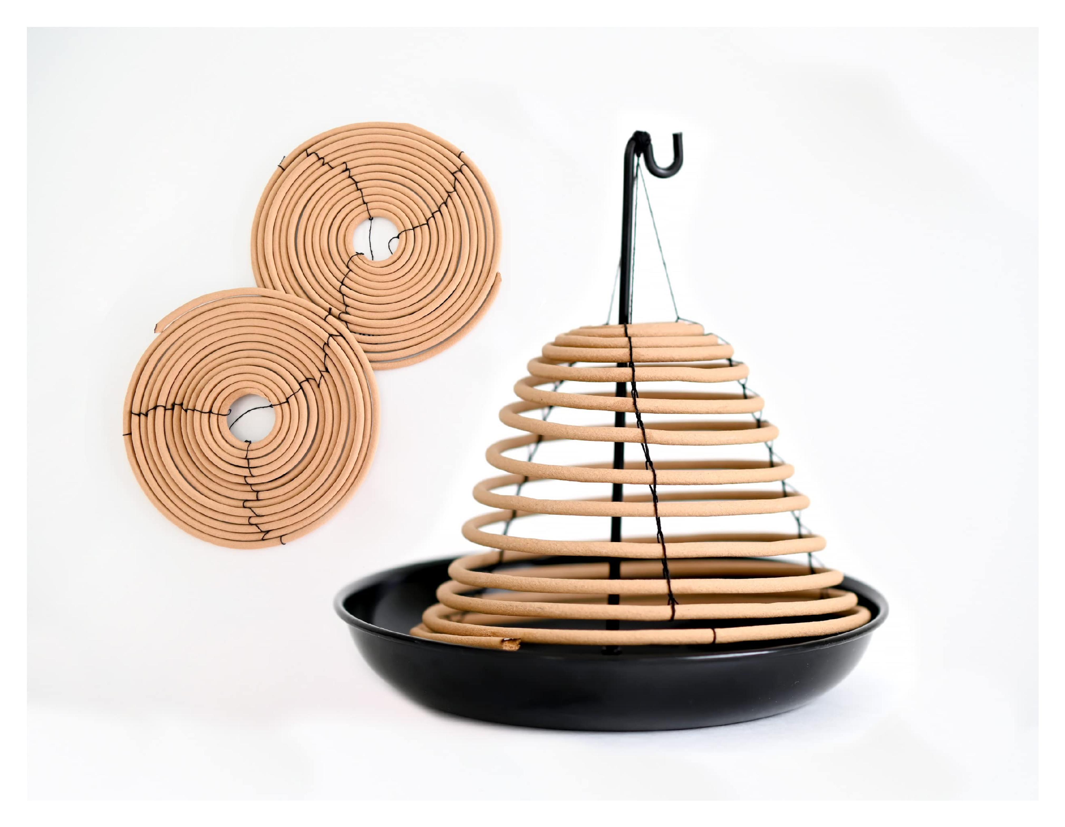 Amazon.com: Rool Hanging Citronella Incense Coil and Holder Outdoor Candles Backyard and Camping Lighting Citronella Oil Incense Stick : Home & Kitchen