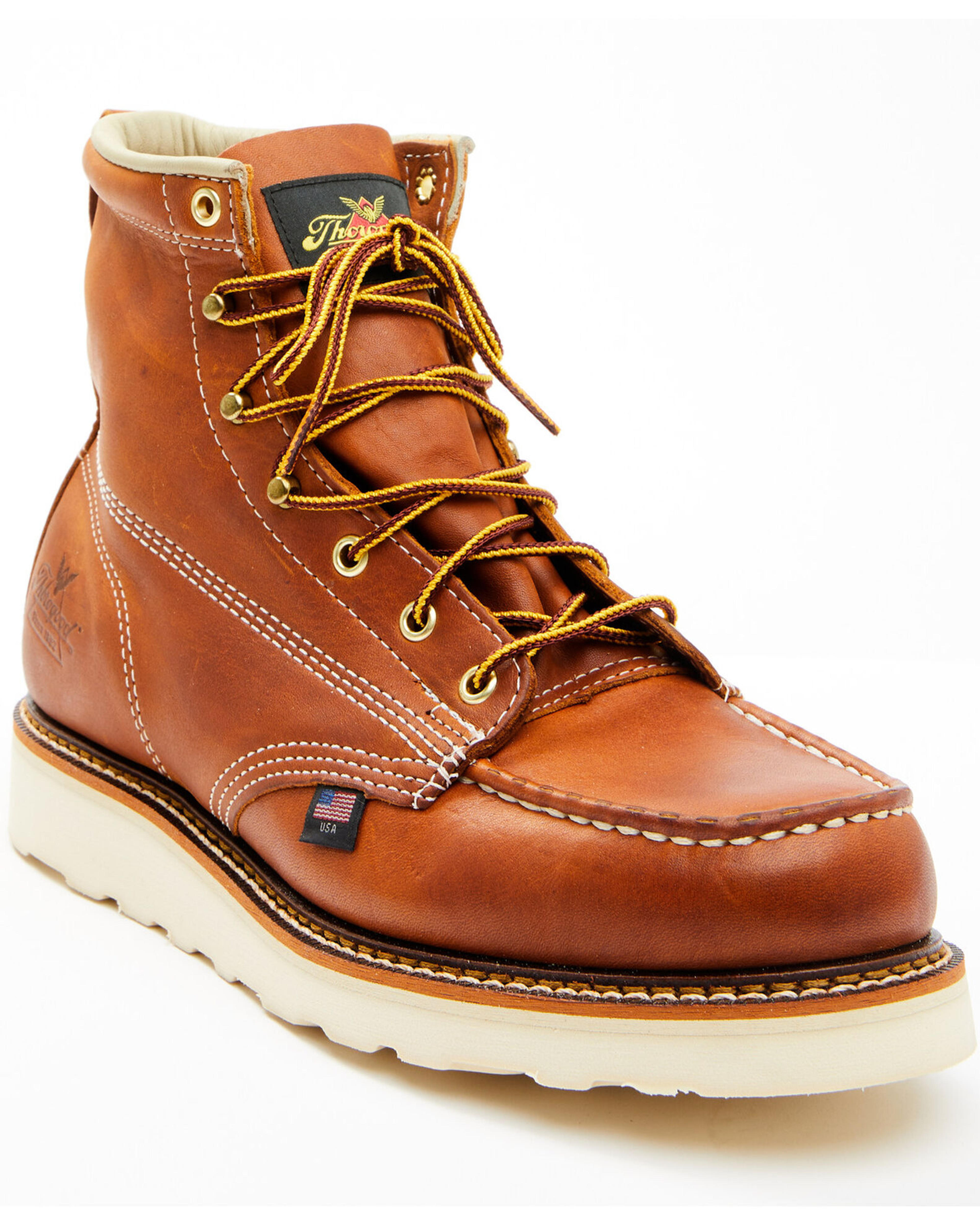 Thorogood Men's 6" Moc Toe Lace-Up Work Boots | Boot Barn