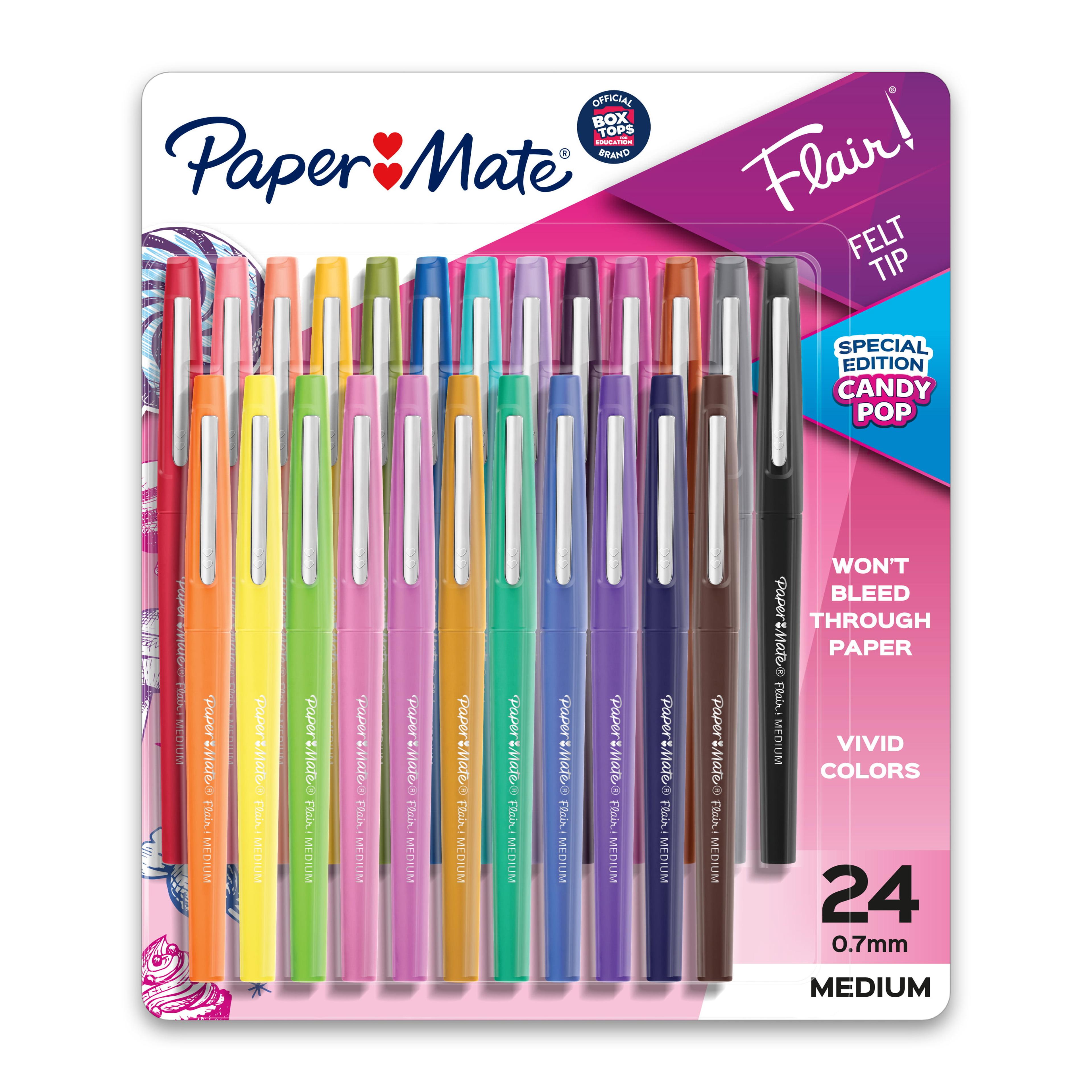 Paper Mate Flair Felt Tip Pens, Medium Tip, Limited Edition, 24 Count - Walmart.com