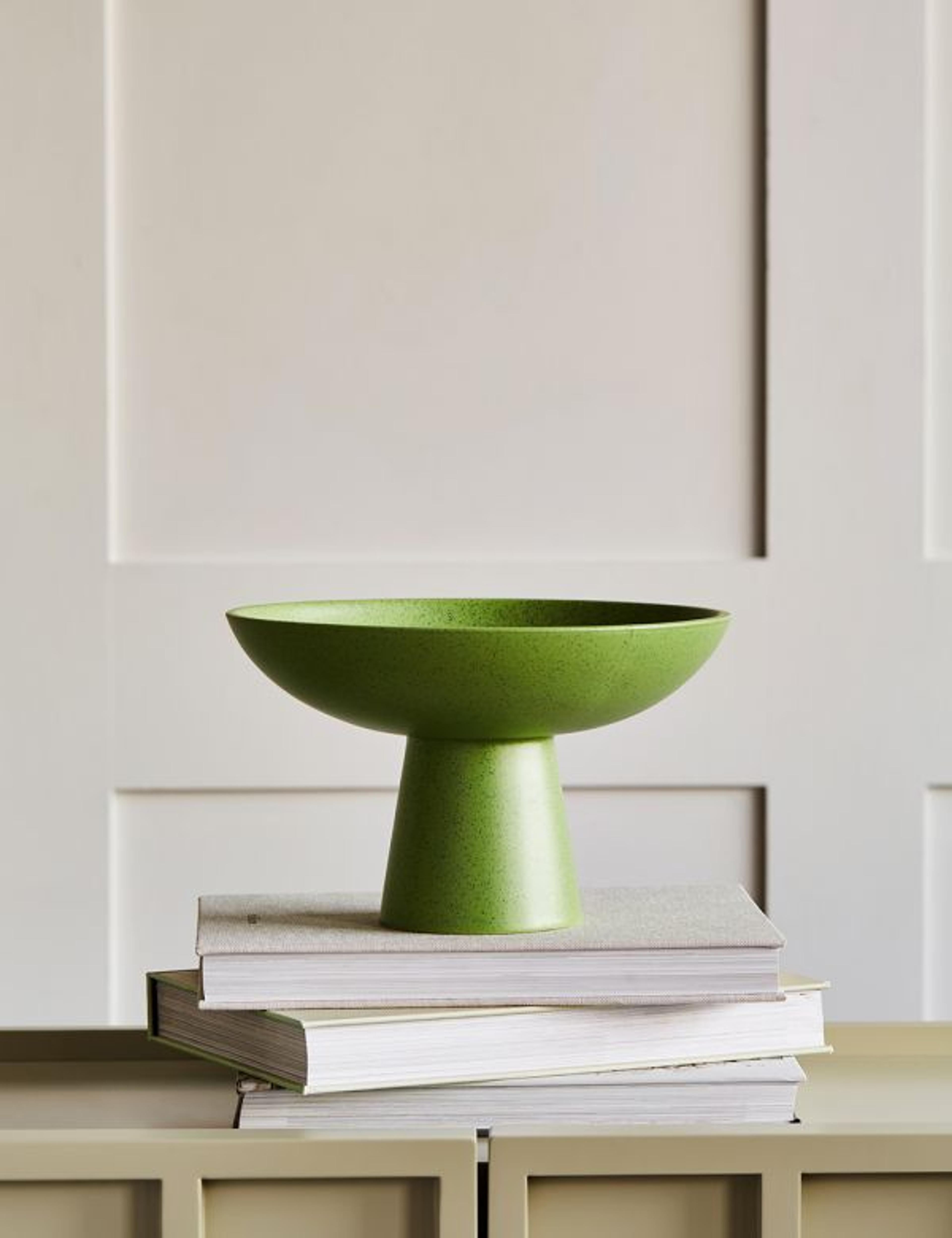 Pistachio Green Tall Ceramic Bowl