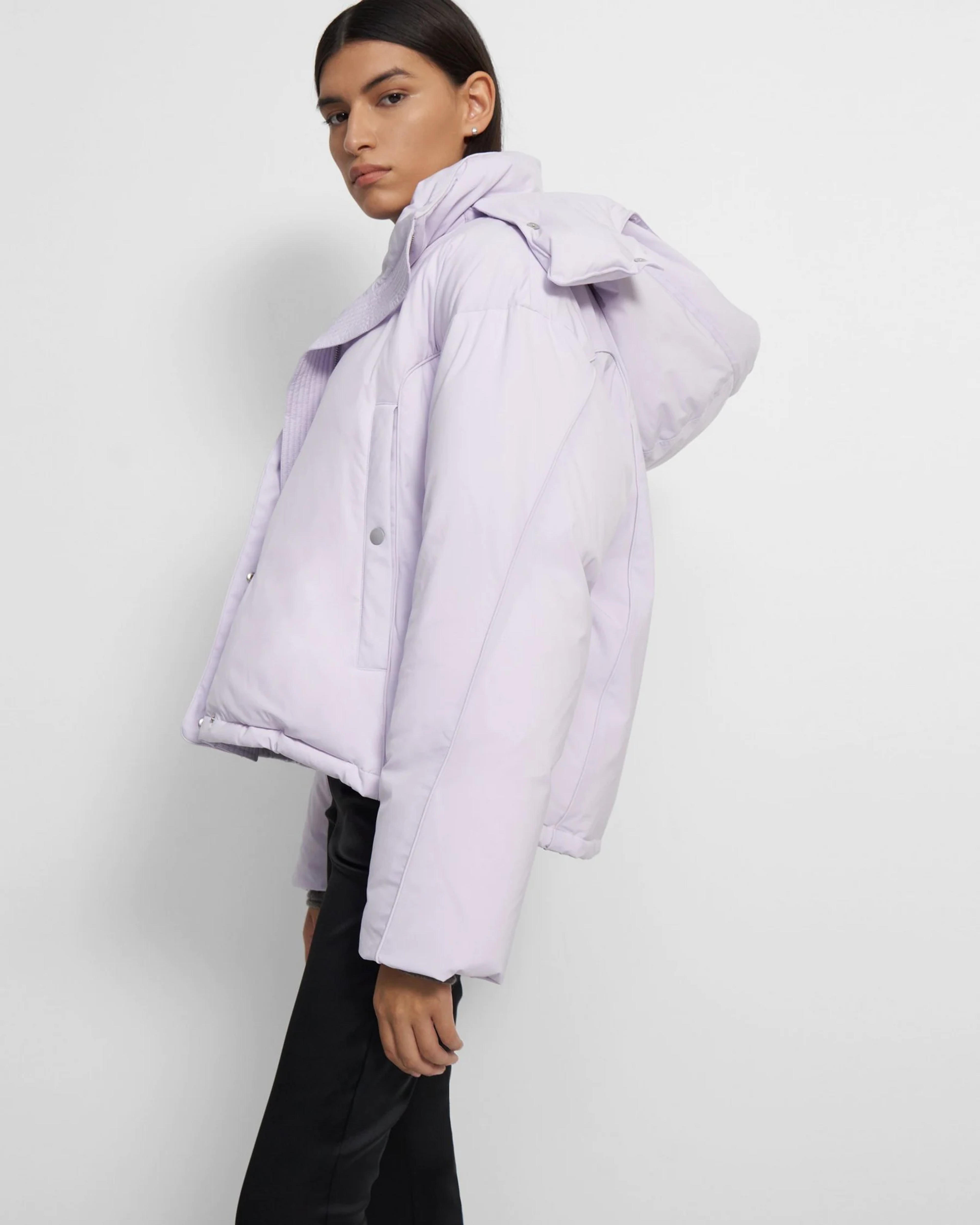 Paper Nylon Cropped Puffer Jacket | Theory