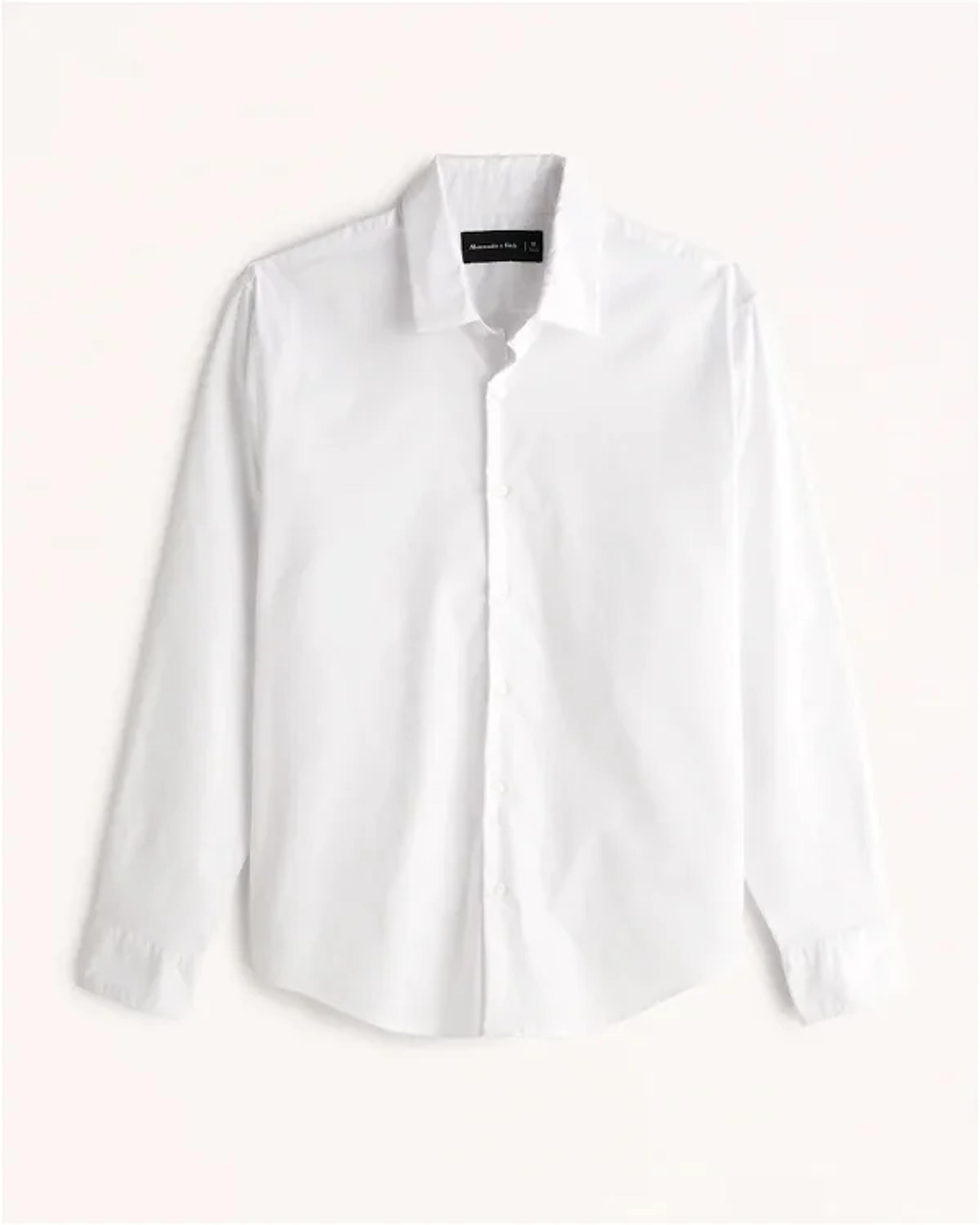 Men's Long-Sleeve Performance Button-Up Shirt | Men's Tops | Abercrombie.com