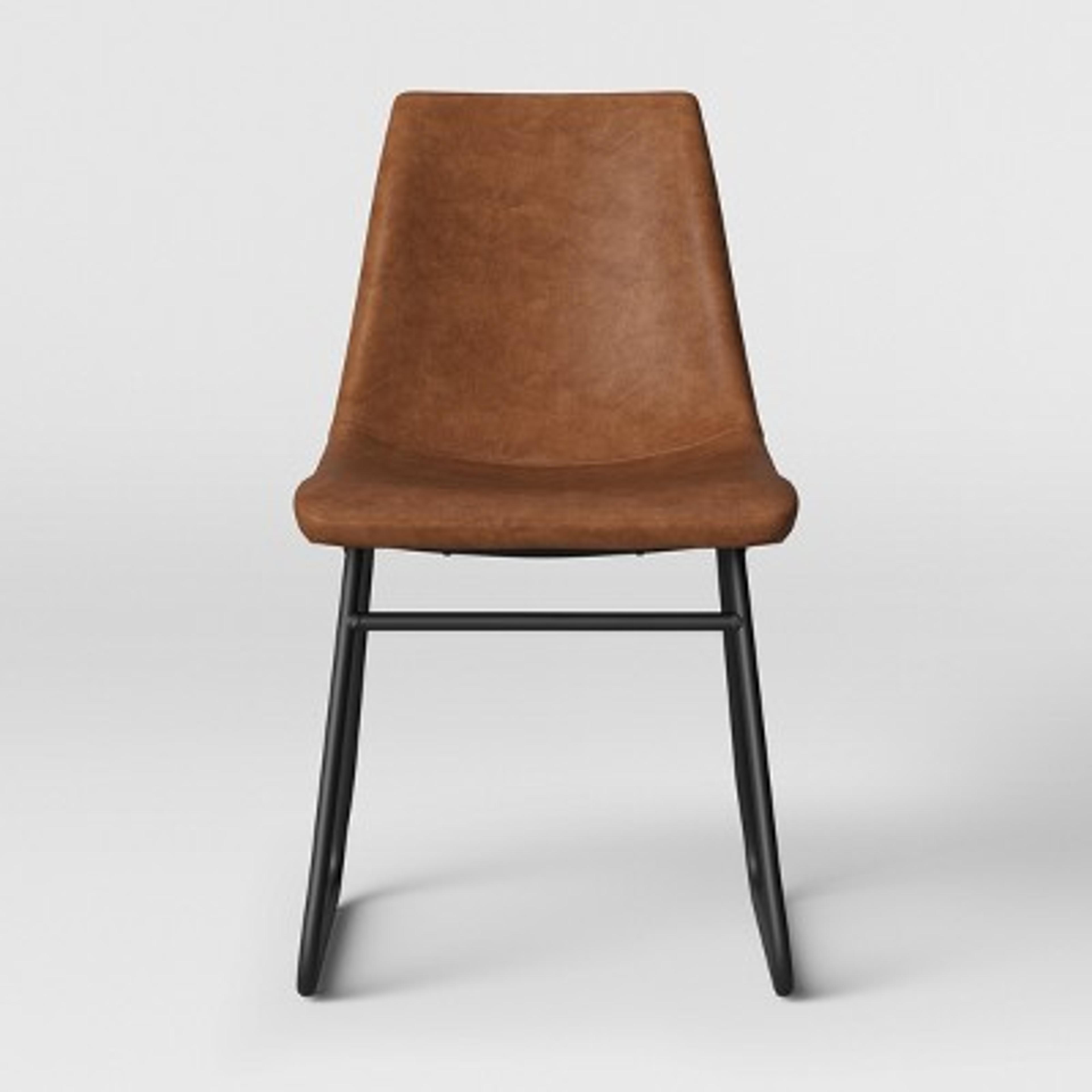 Bowden Faux Leather And Metal Dining Chair Caramel (fa) - Project 62™ : Target