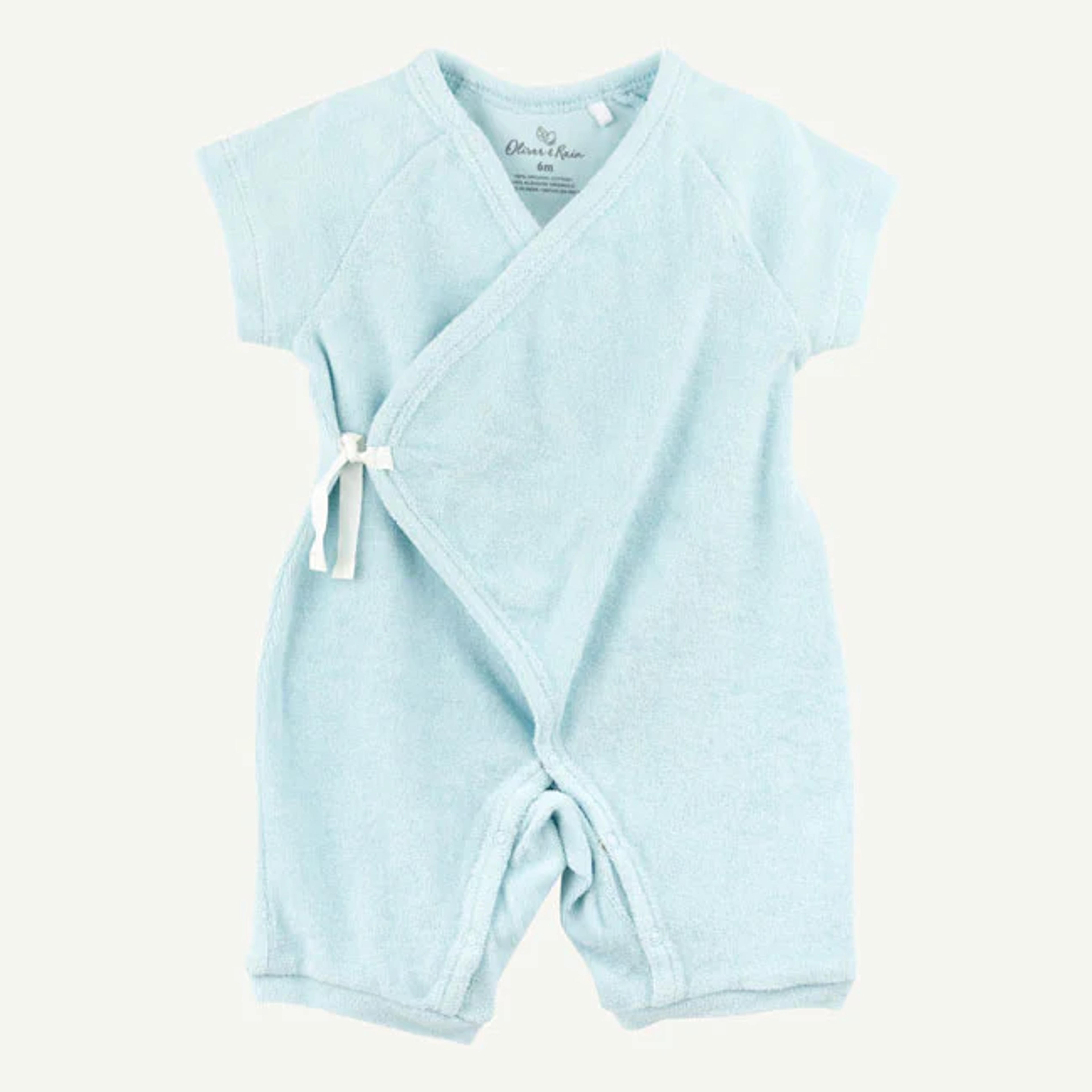 Light Blue Terry Kimono Romper