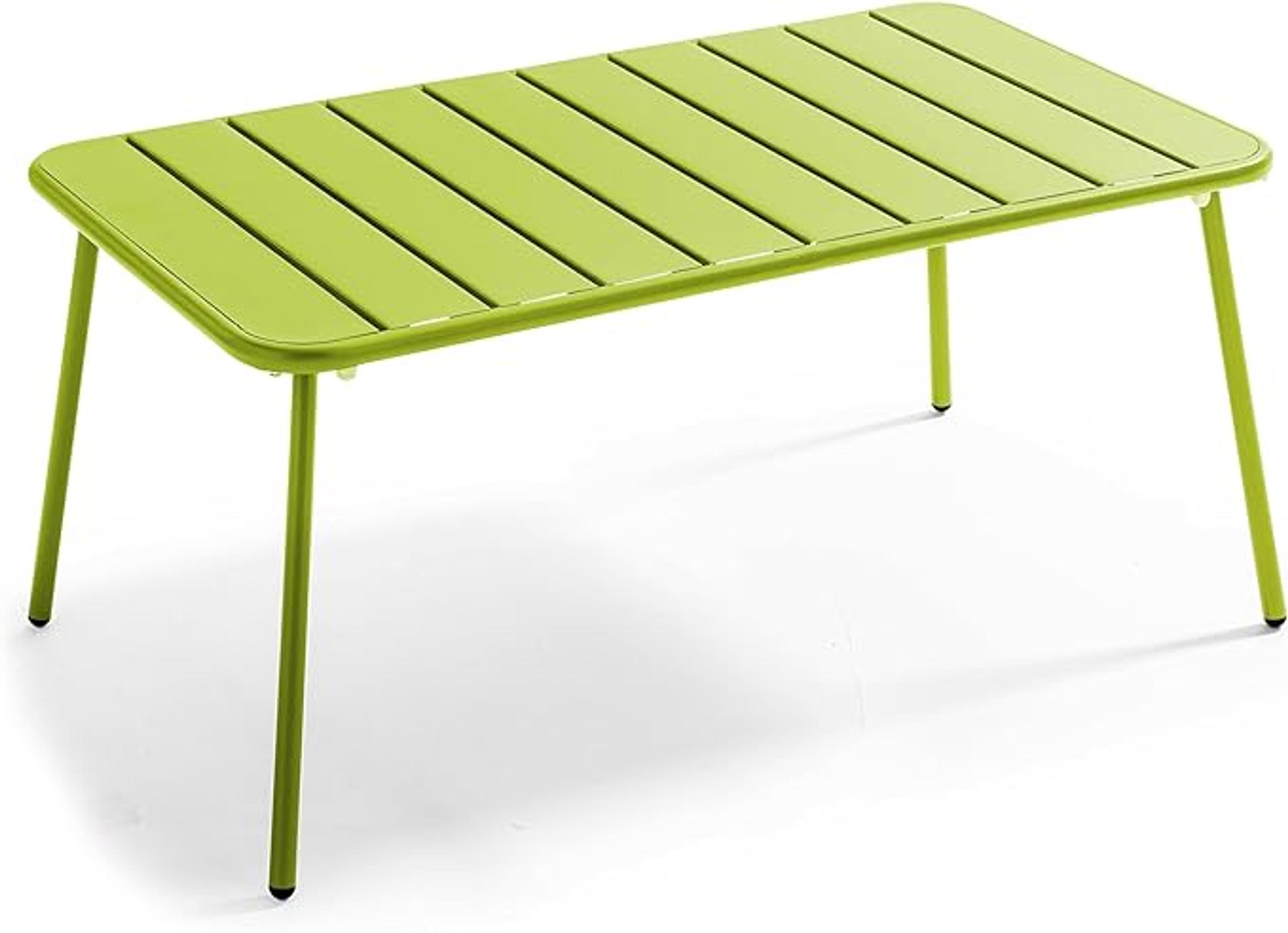 Oviala Palavas Garden Coffee Table Steel Green : Amazon.de: Garden