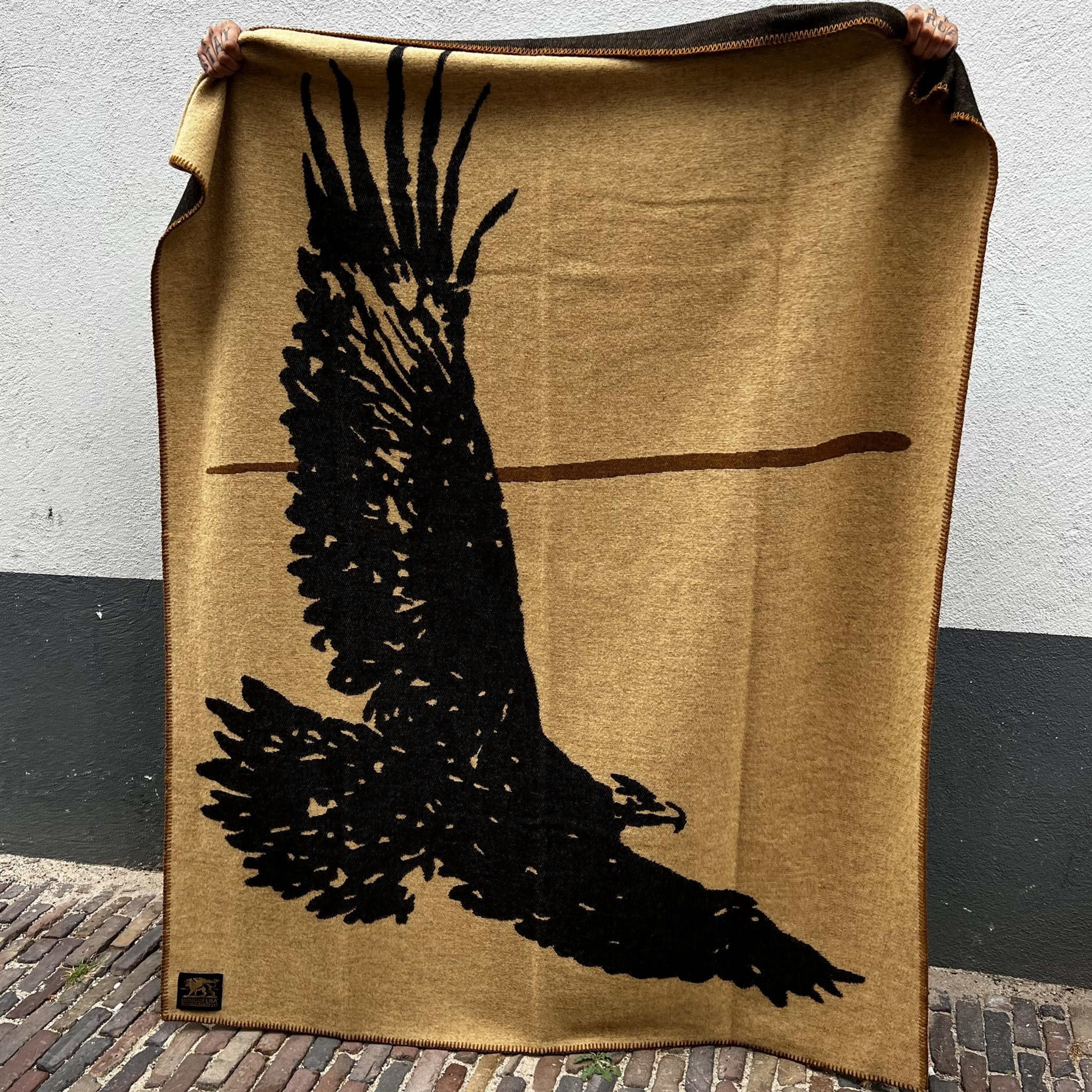 Indigofera Eagle Blanket - Black & Blue Shop