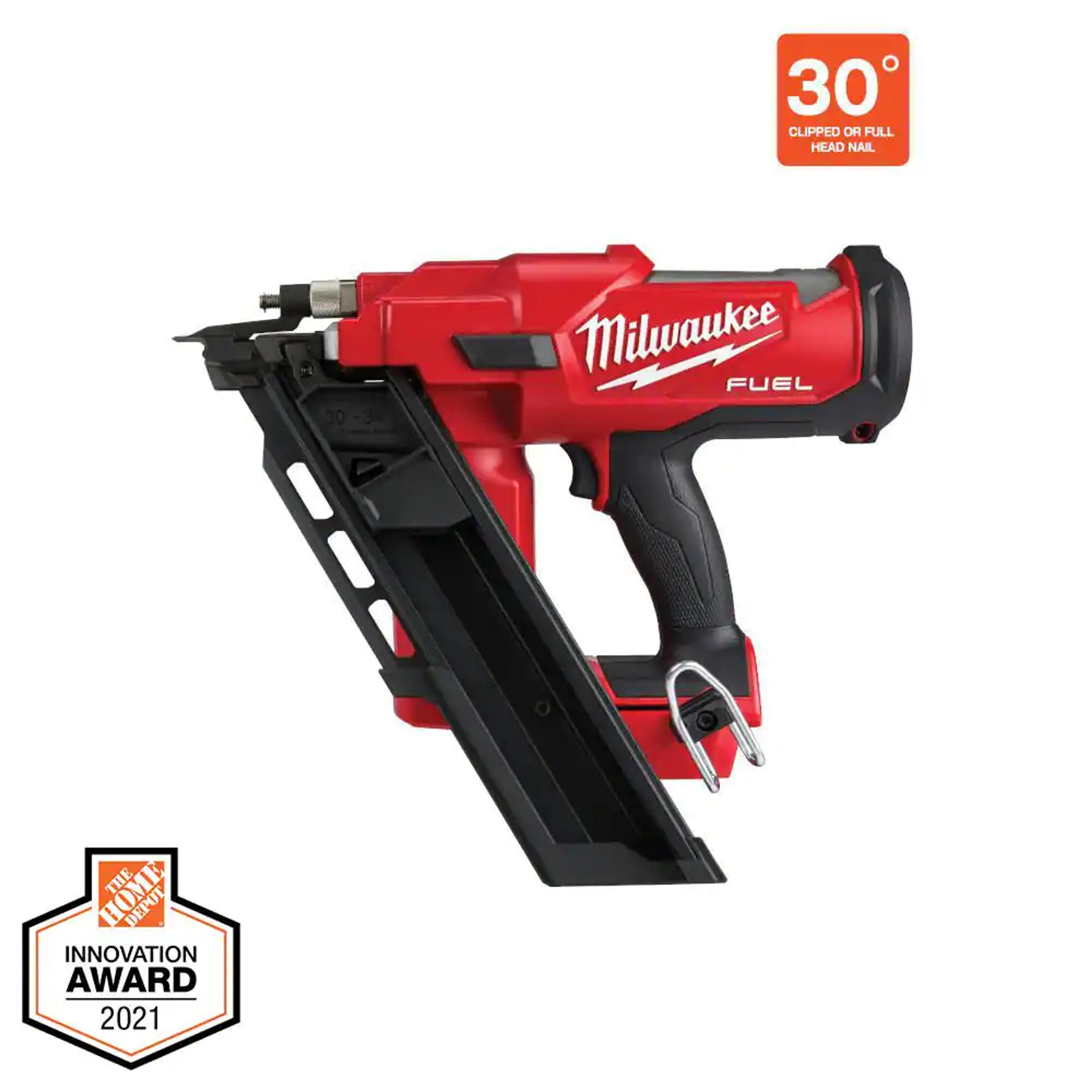 Milwaukee M18 FUEL 3-1/2 in. 18-Volt 30-Degree Lithium-Ion Brushless Cordless Framing Nailer (Tool-Only) 2745-20 - The Home Depot