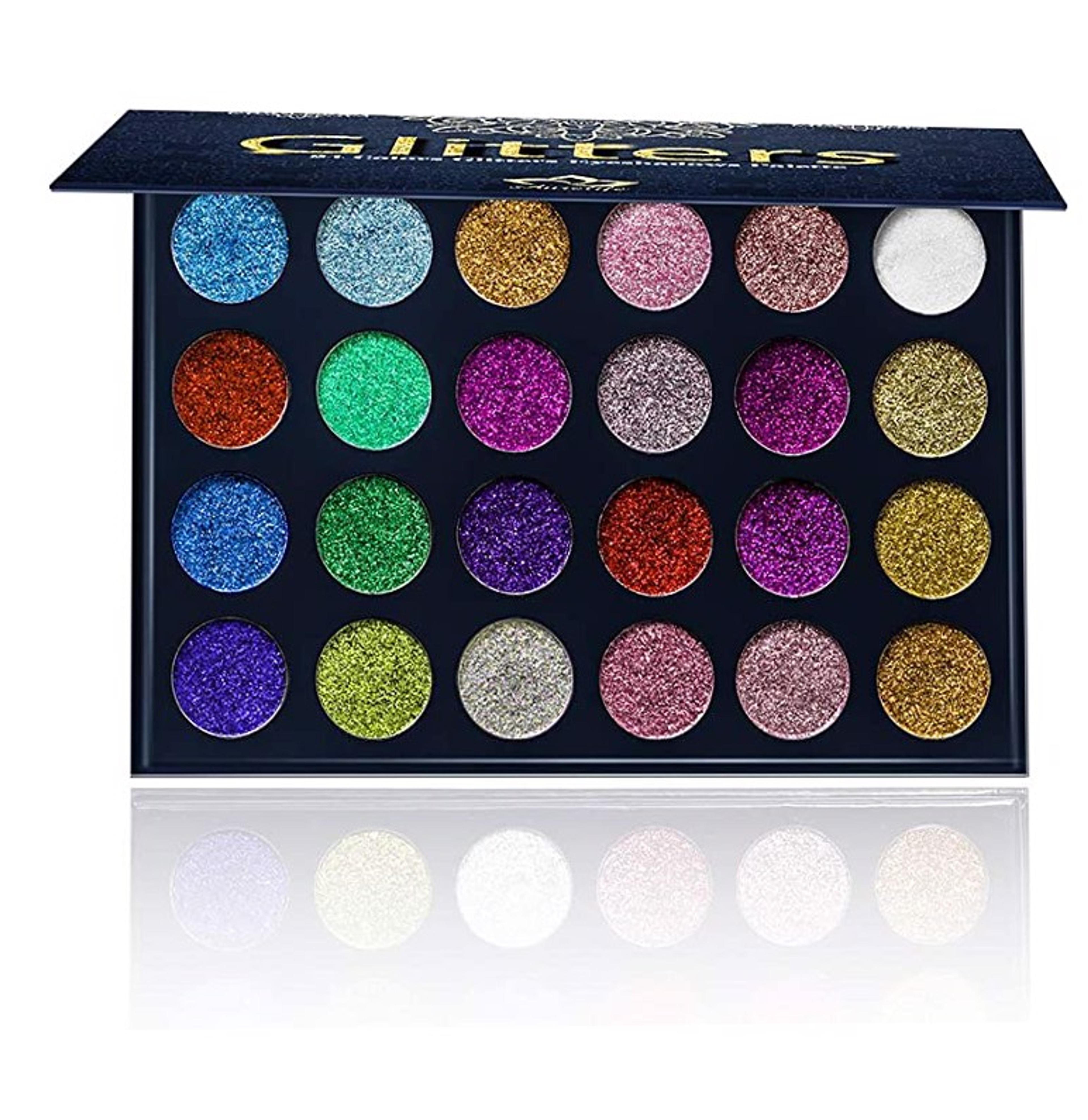 24 Color Pressed Glitter Eyeshadow Palette - Mineral Ultra Shimmer Makeup Palette Eye Shadow Powder Long Lasting Waterproof - Moliesa