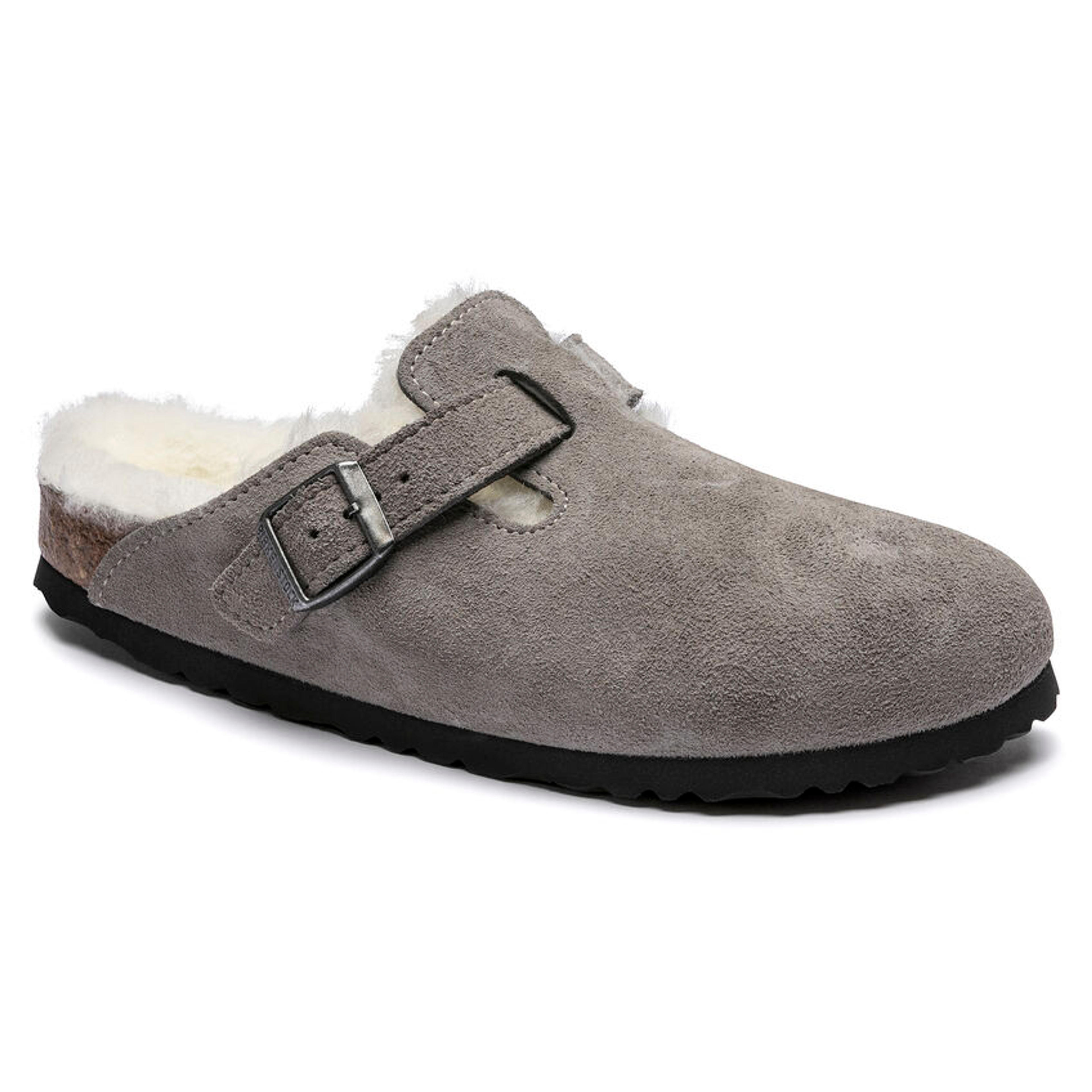 Boston Shearling Suede Leather Stone Coin | BIRKENSTOCK