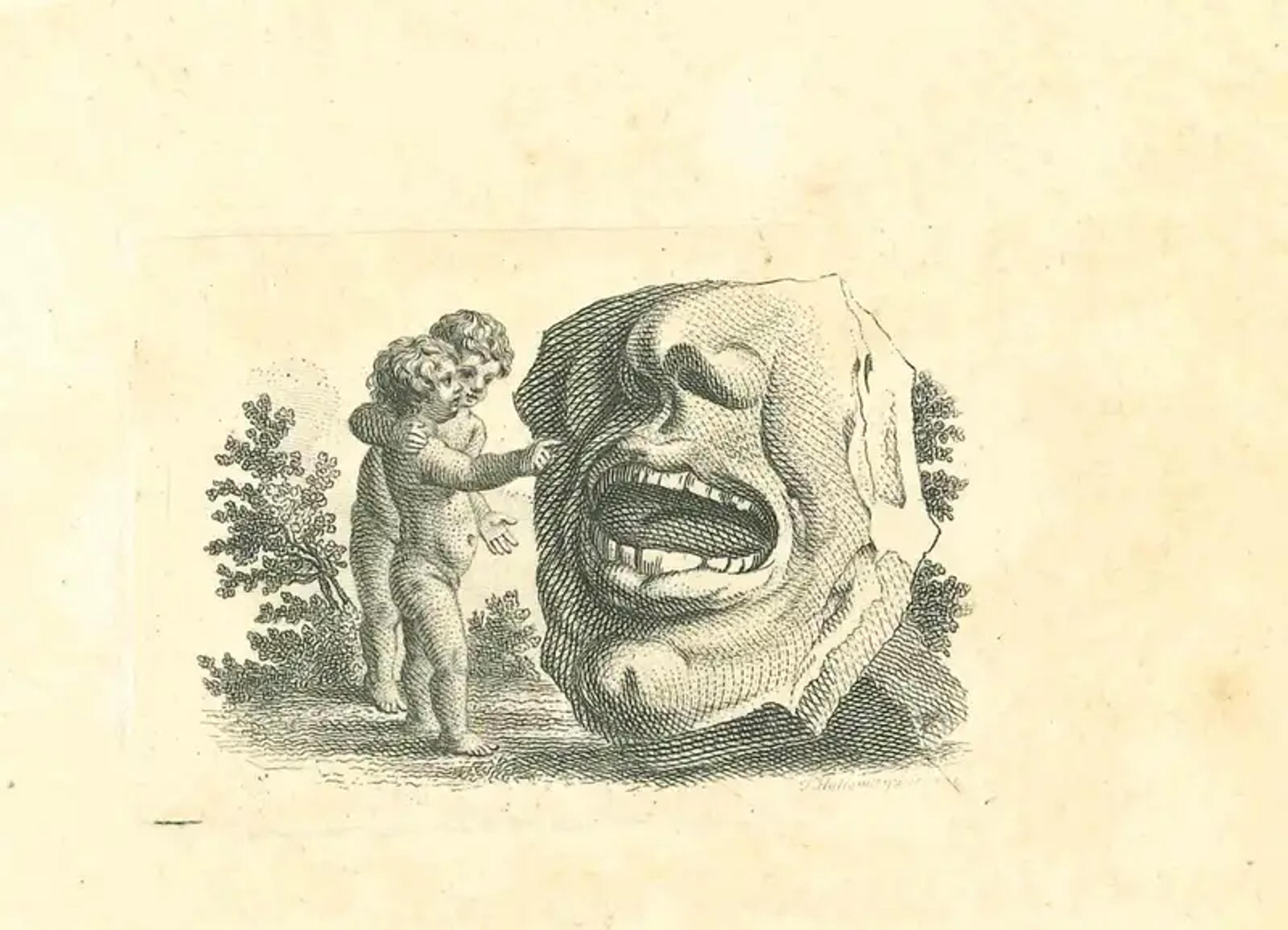 Thomas Holloway - The Physiognomy - Face and Babies - Original Etching by Thomas Holloway - 1810 For Sale at 1stDibs