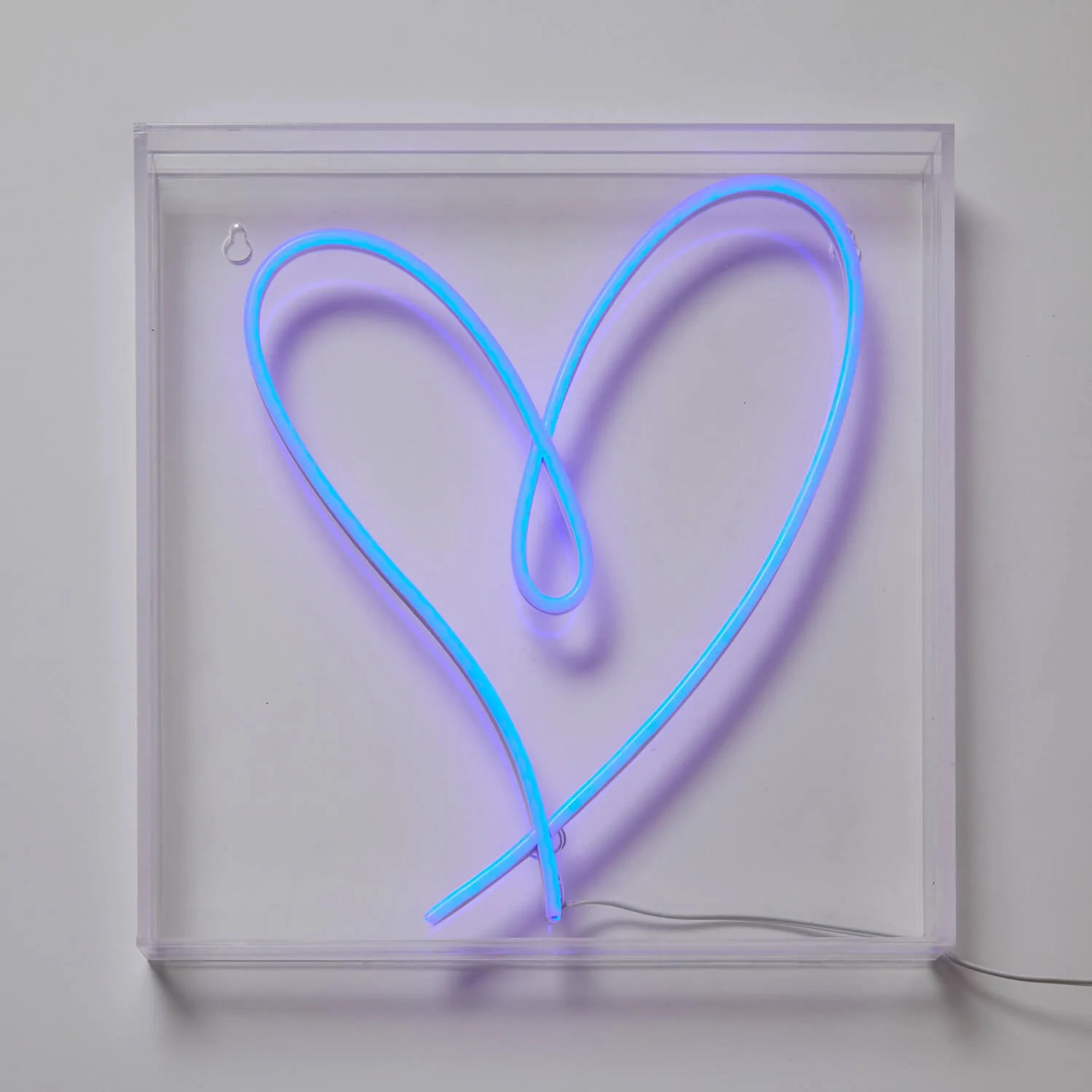 Dormify Heart Neon Sign | Dorm Essentials - Blue - Dormify