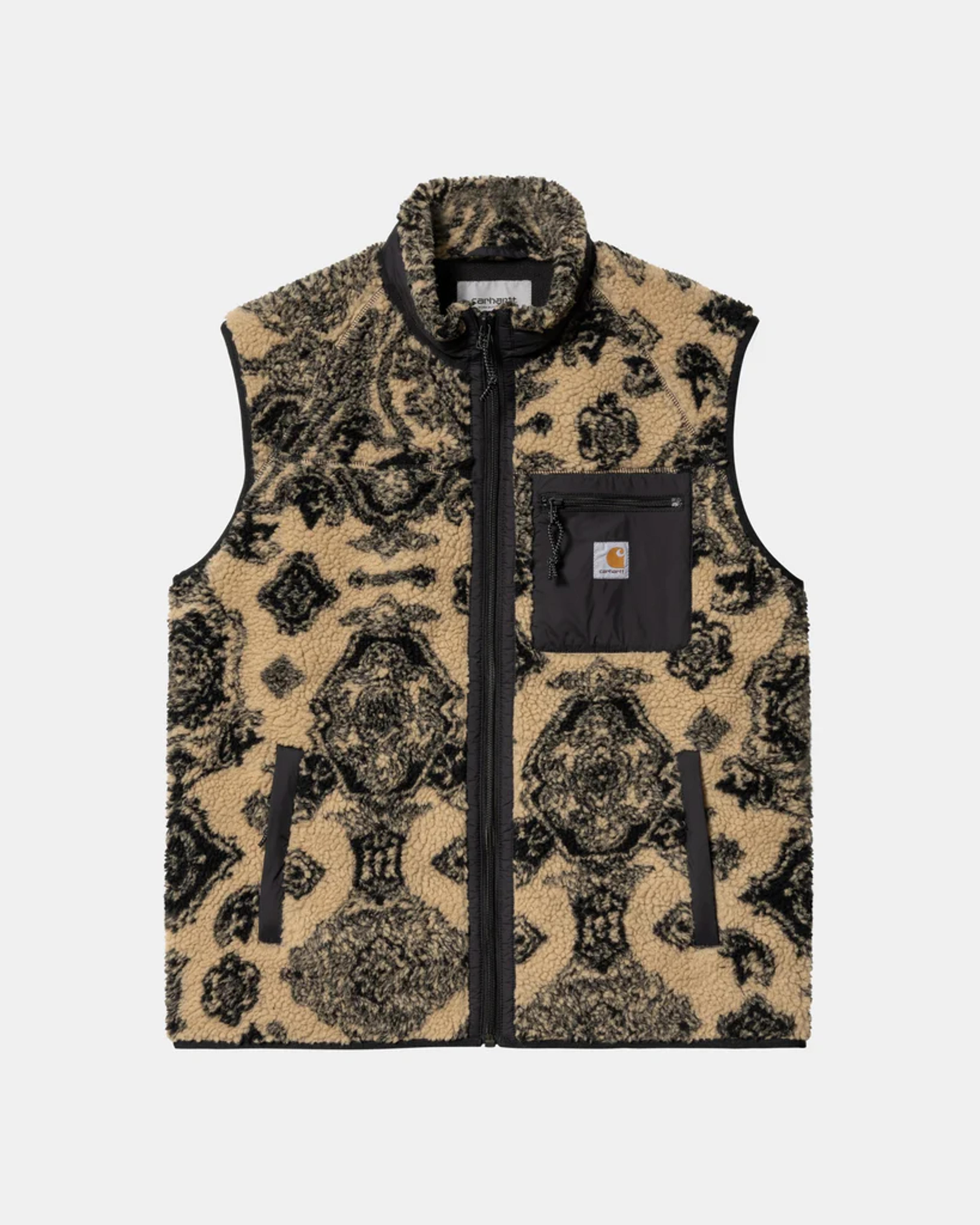 Carhartt WIP Prentis Vest Liner | Dusty Hamilton Brown Verse Jacquard – Page Prentis Vest Liner – Carhartt WIP USA