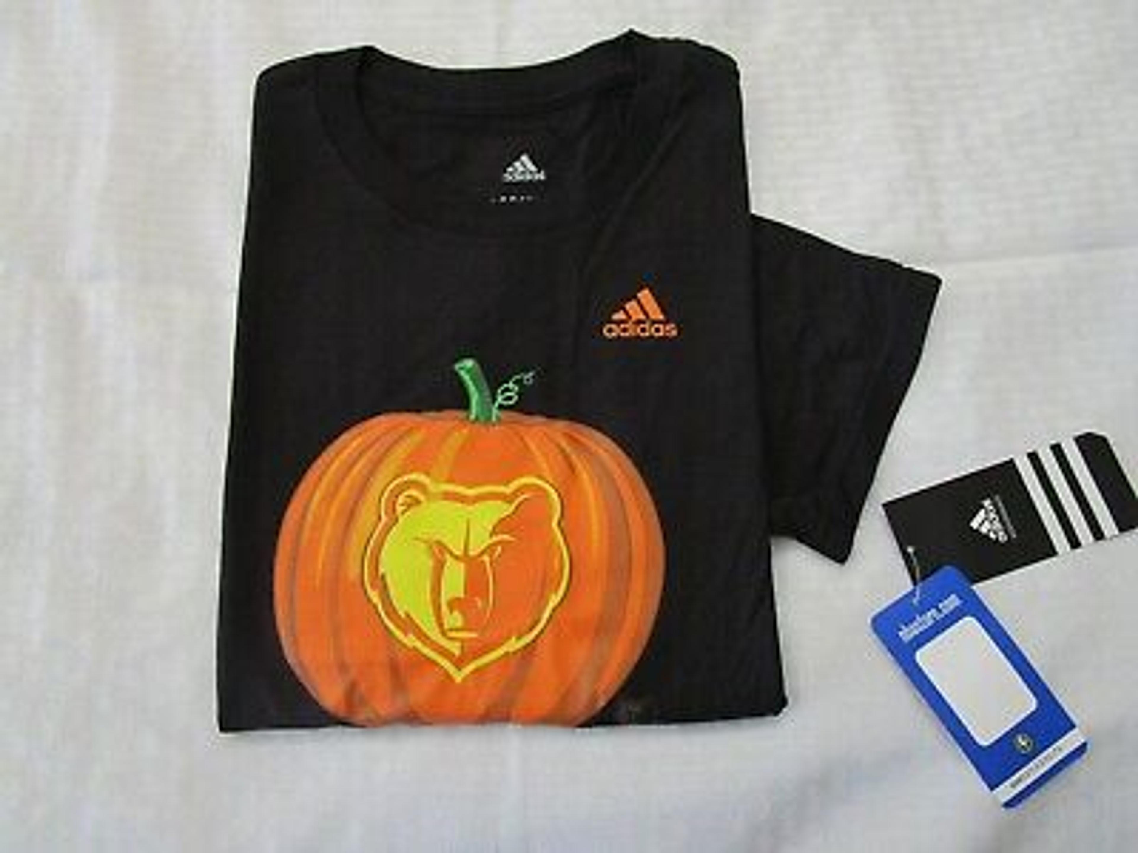 NWT ADIDAS NBA MEMPHIS GRIZZLIES BASKETBALL PUMPKIN T SHIRT KIDS LARGE T2607 | eBay