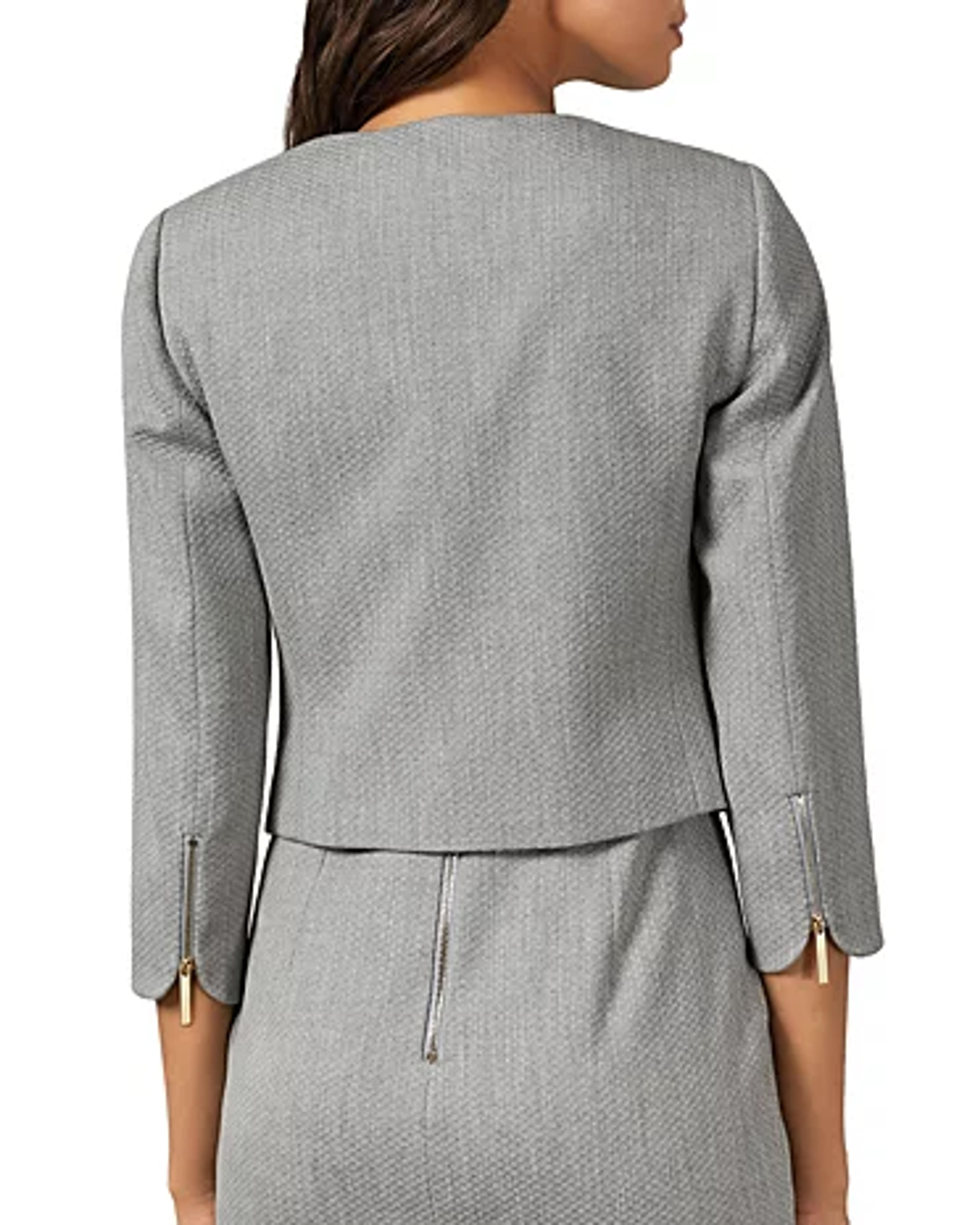 Ted Baker Micah Cropped Textured Zip-Front Blazer | Bloomingdale's