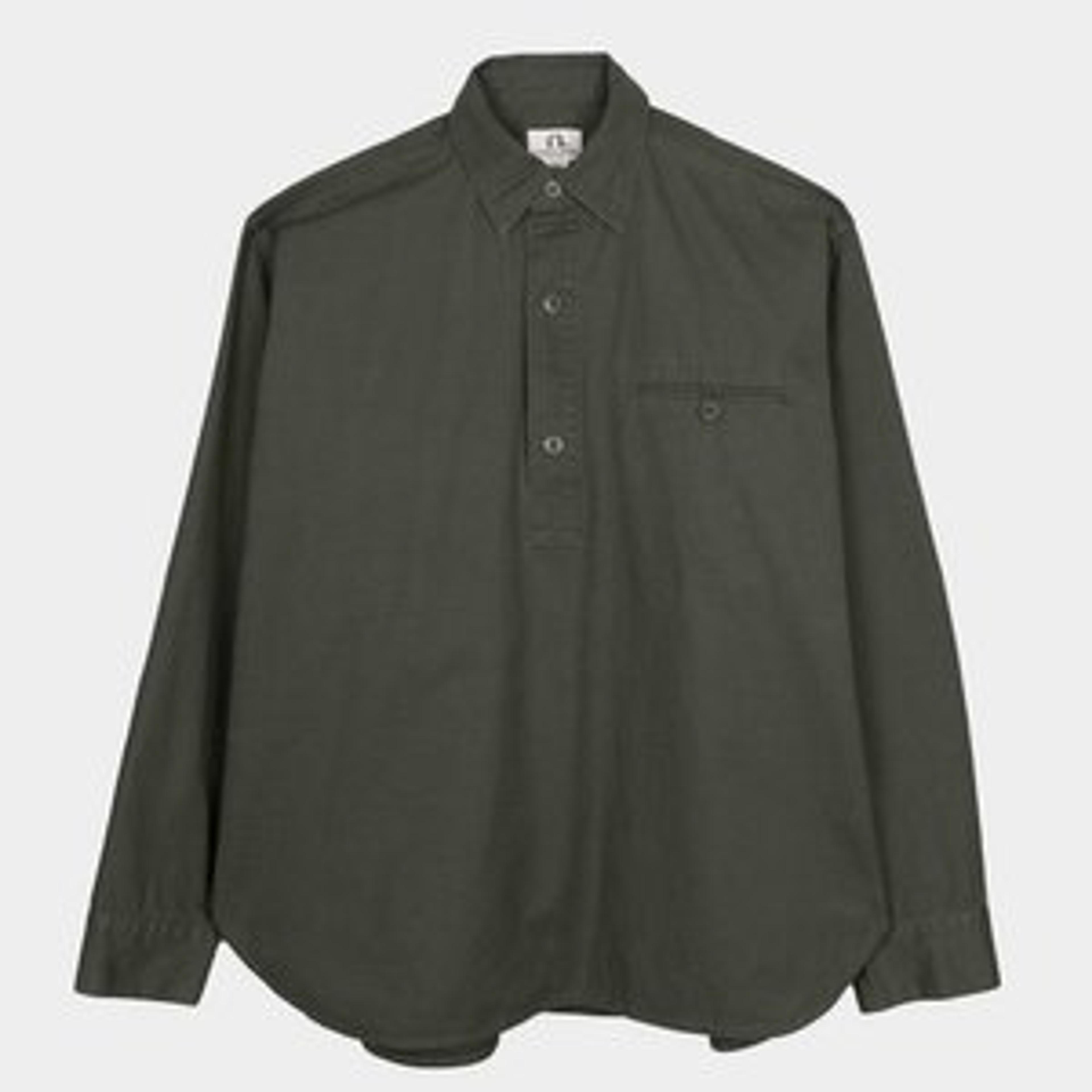 Washed Cotton Gardening Smock No. 2 in Olive — GARDENHEIR