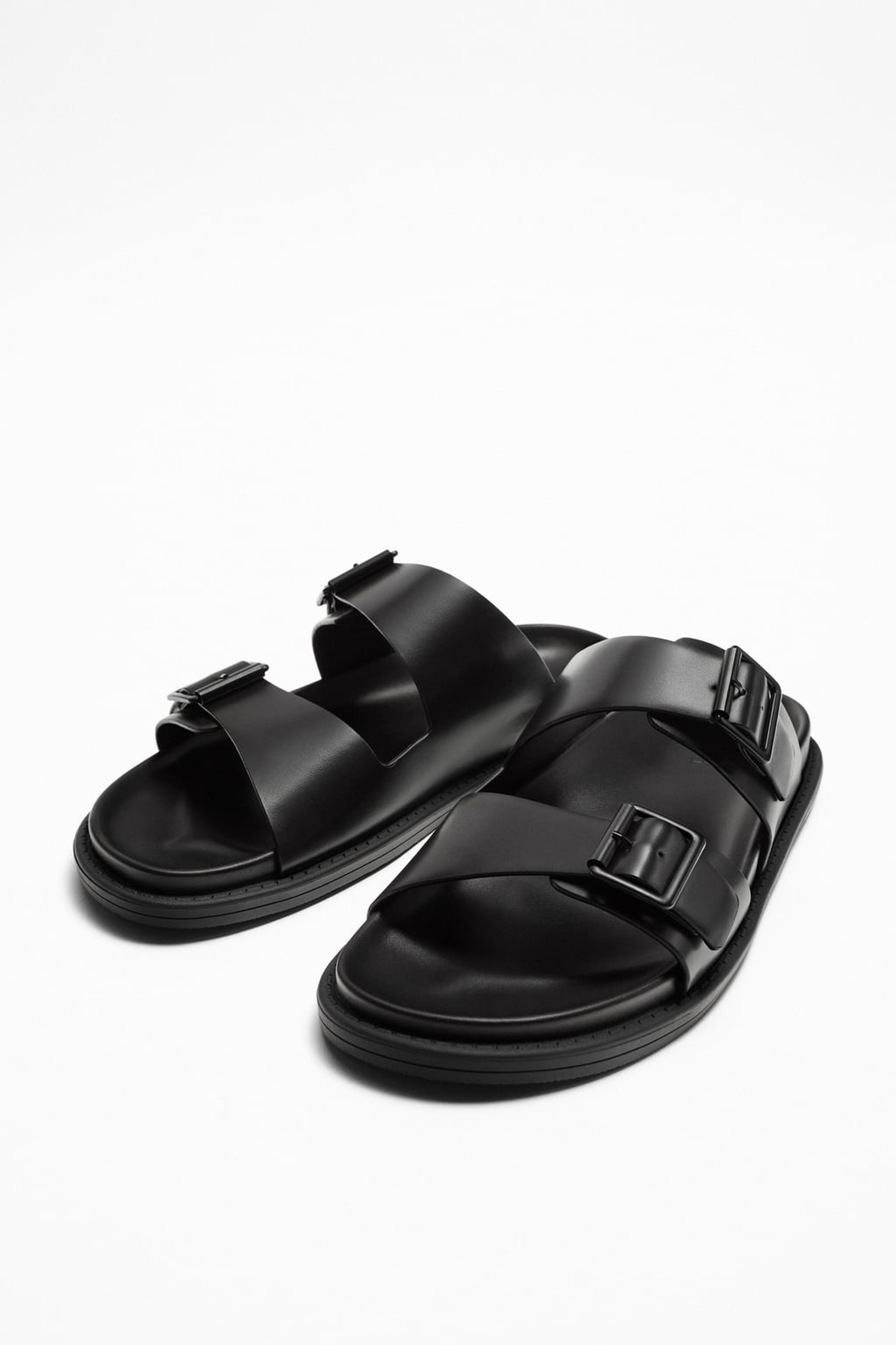 BUCKLED SANDALS - Black | ZARA United States