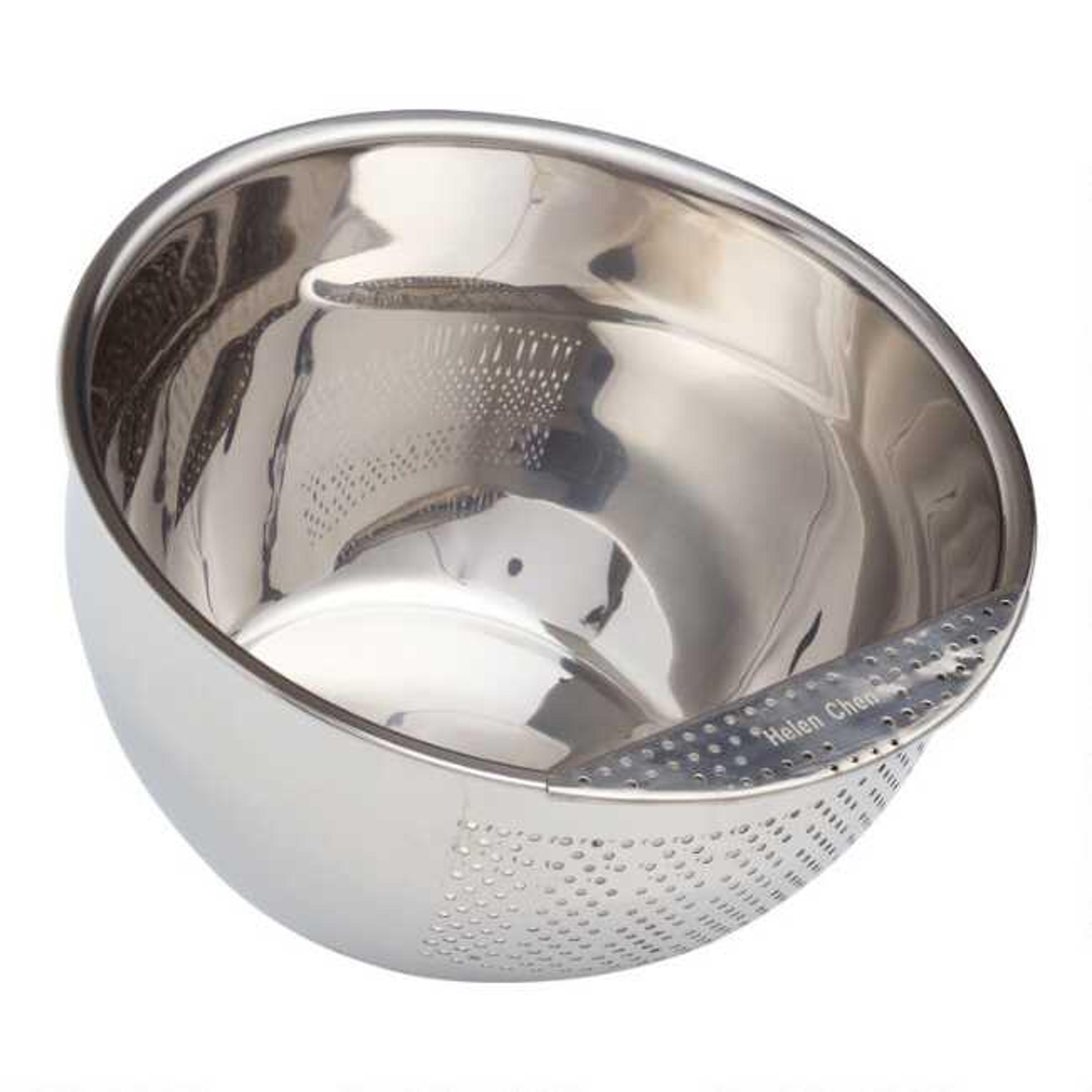 Stainless Steel Rice Washing Bowl with Strainer