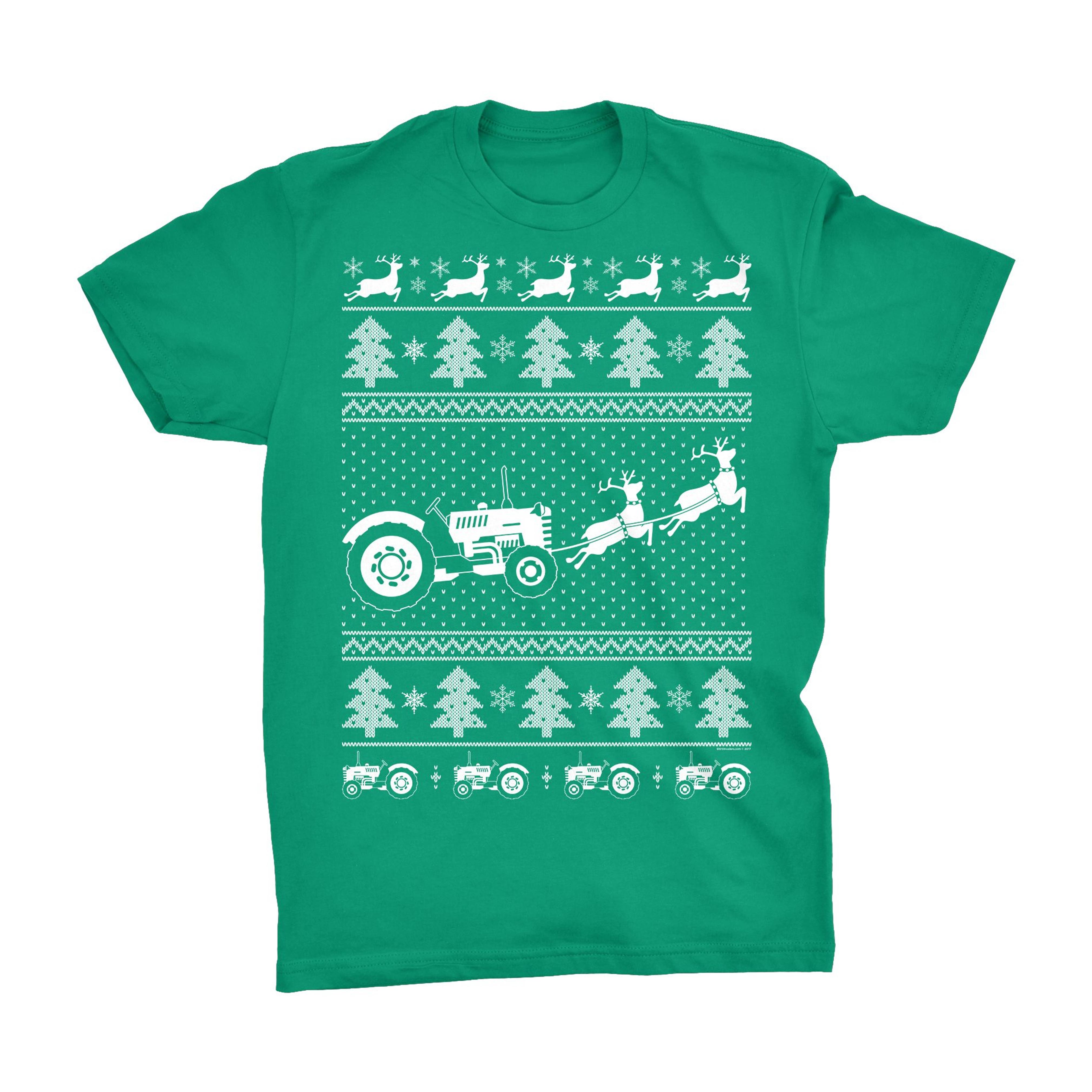 ShirtInvaders Farmer Racher Tractor Christmas Sweater - T-Shirt
