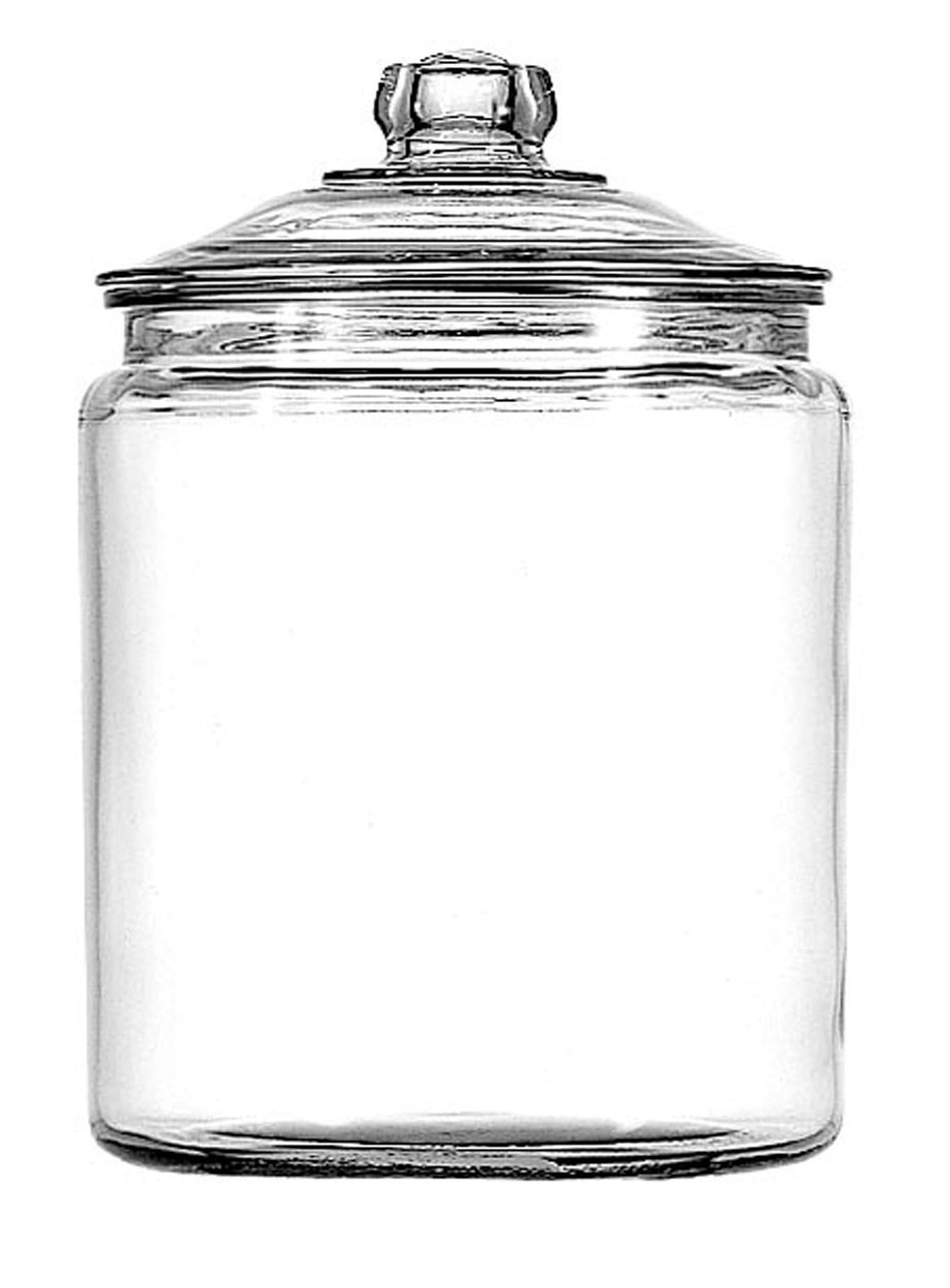 Amazon.com: Anchor Hocking 1 Gallon Heritage Hill Glass Jar with Lid (4 piece, all glass, dishwasher safe) : Everything Else