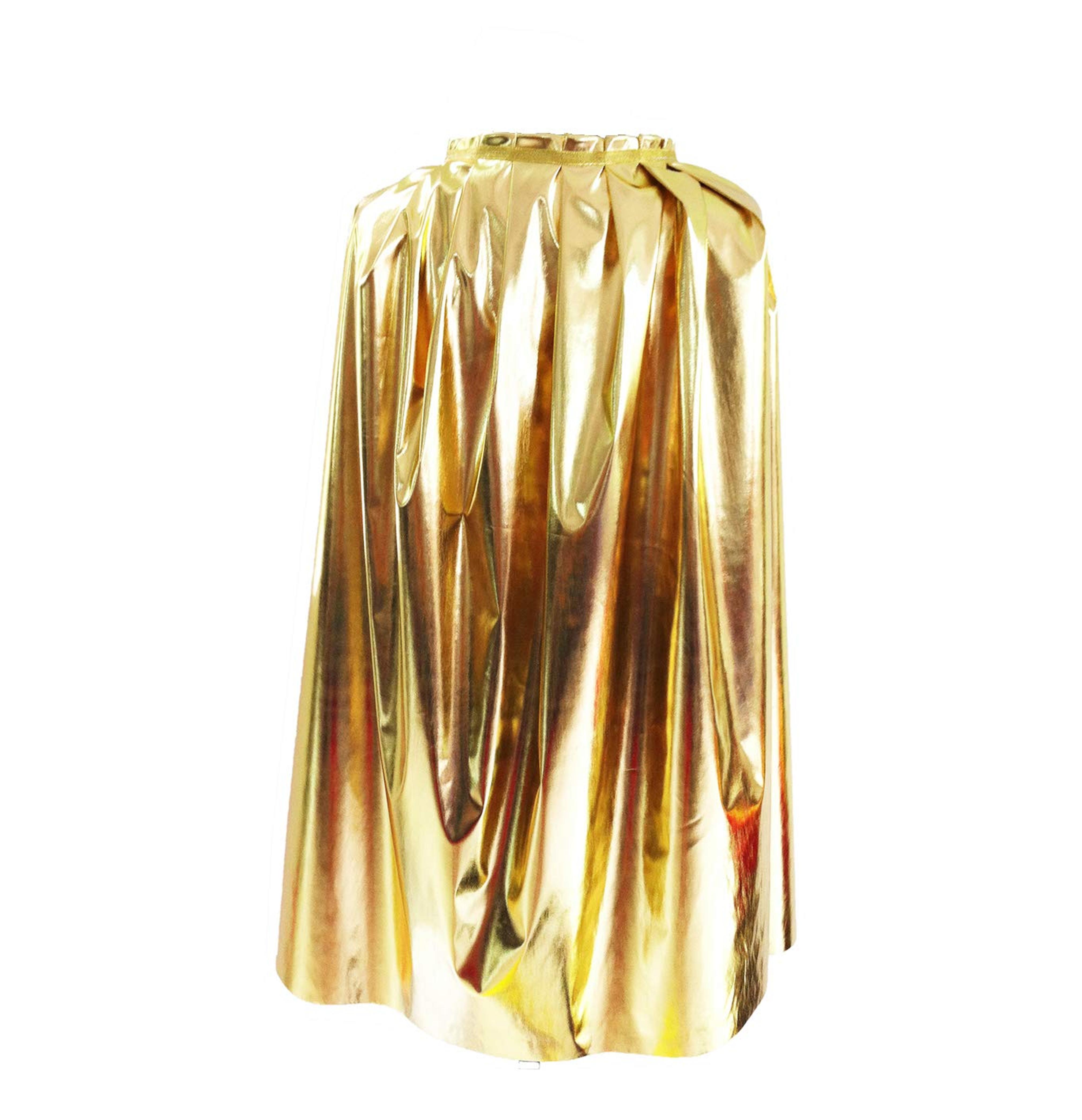 Amazon.com: GRAJTCIN Unisex Adult Shiny Costume Cape Cloak for Halloween Mardi Gras (49", Gold) : Clothing, Shoes & Jewelry