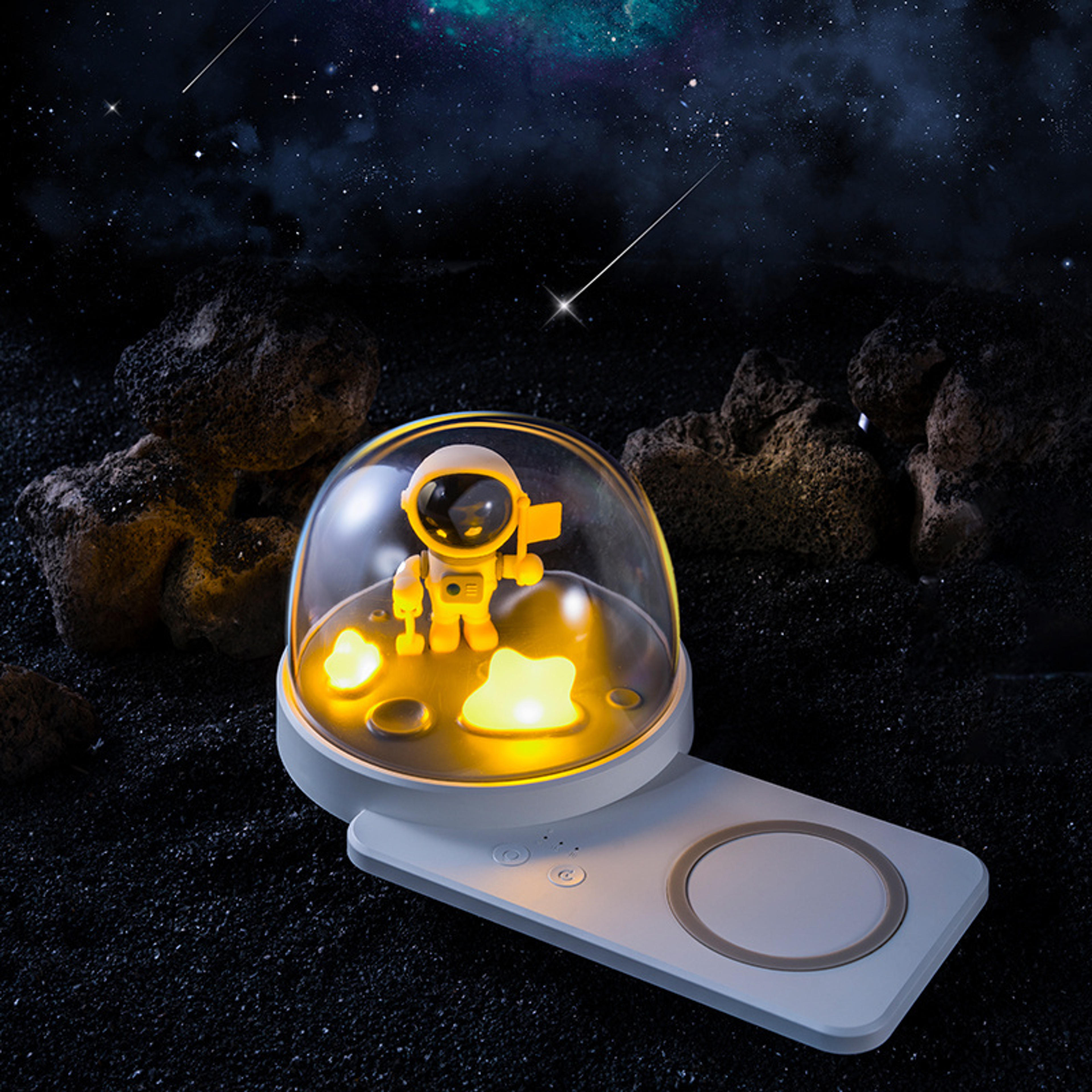 Led Astronaut Colorful Night Light | Usb Wireless Charging Bluetooth Speaker | Free Shipping For New Users | Temu