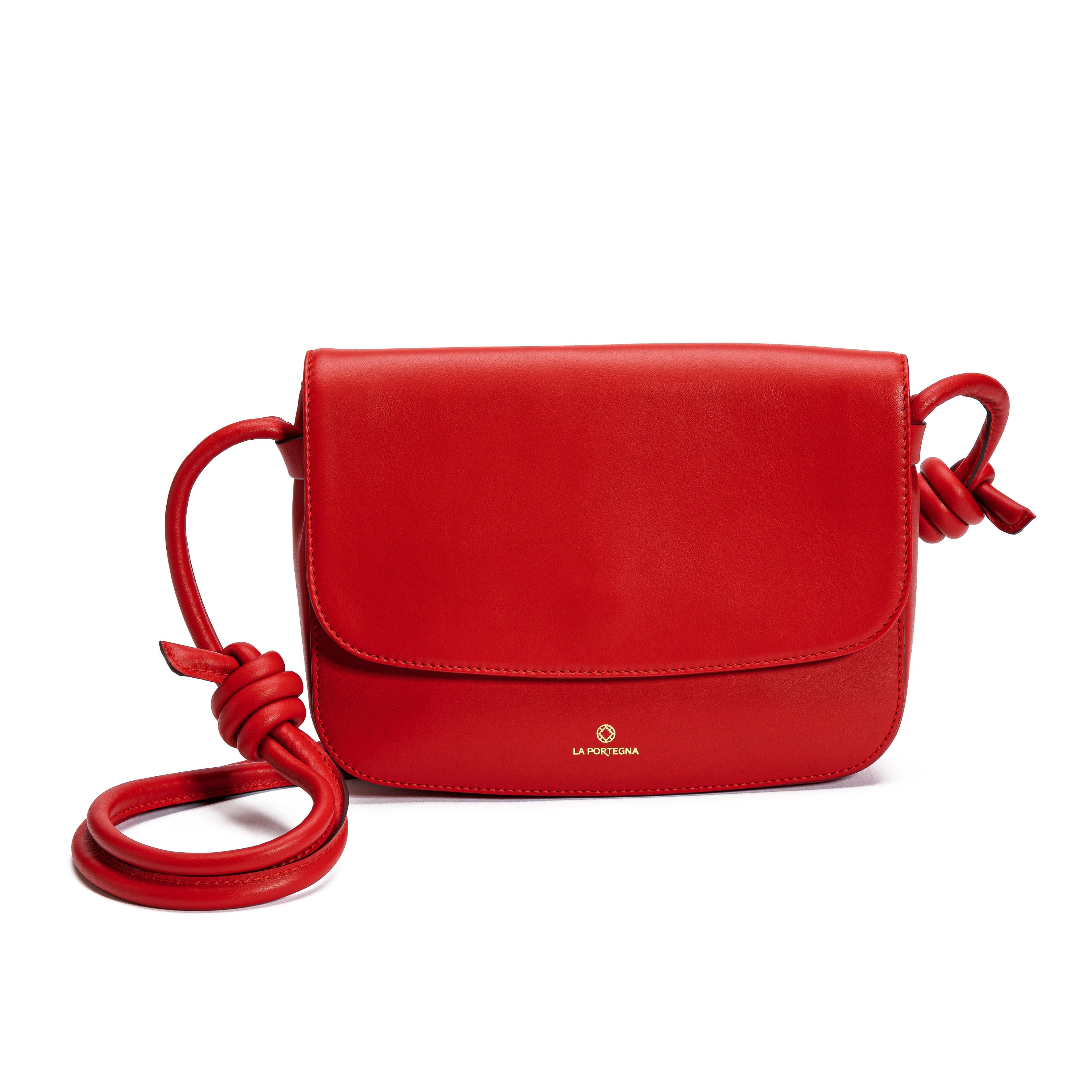 Red Lucia Handbag by La Portegna