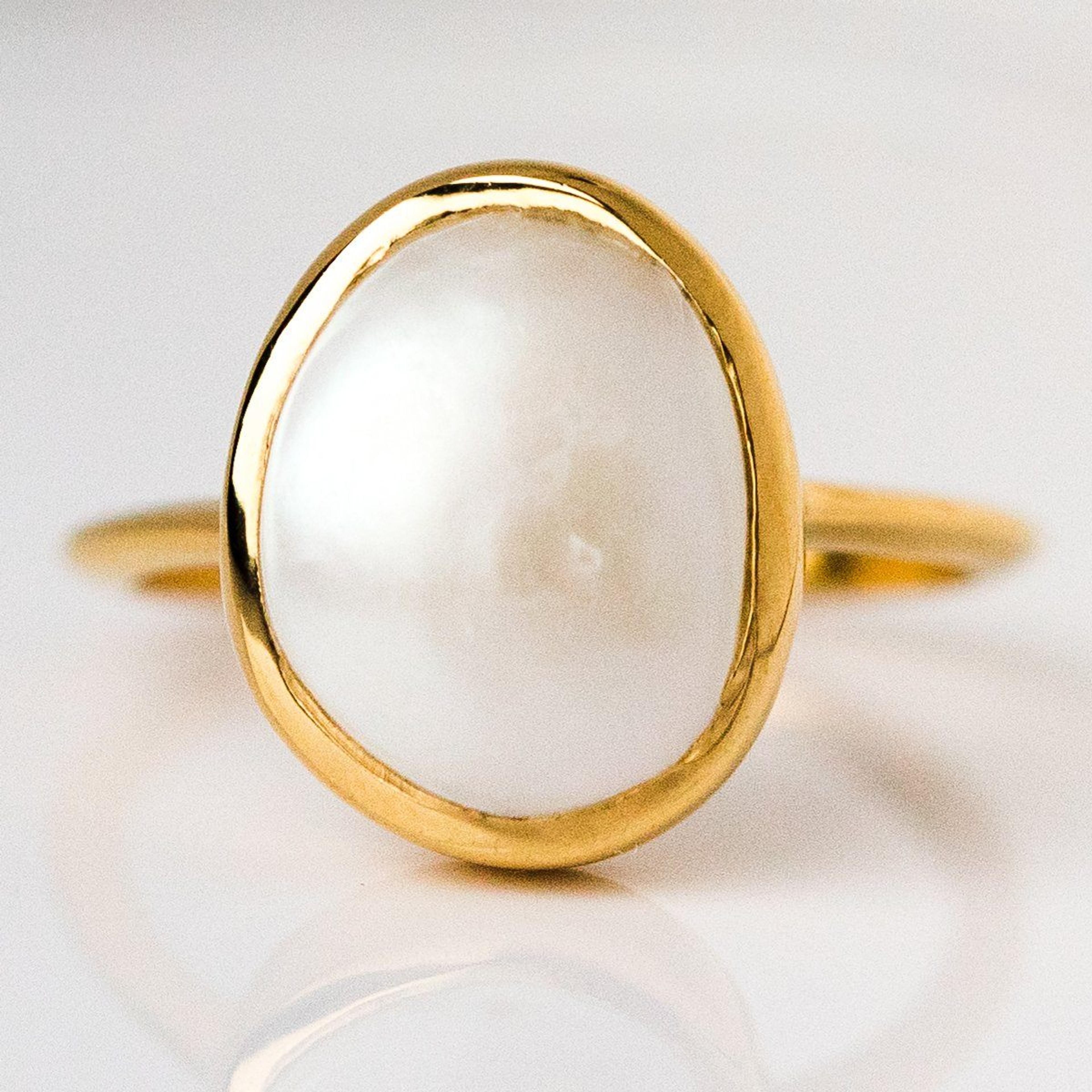 Simple Semi Precious Pearl Ring | Local Eclectic – local eclectic