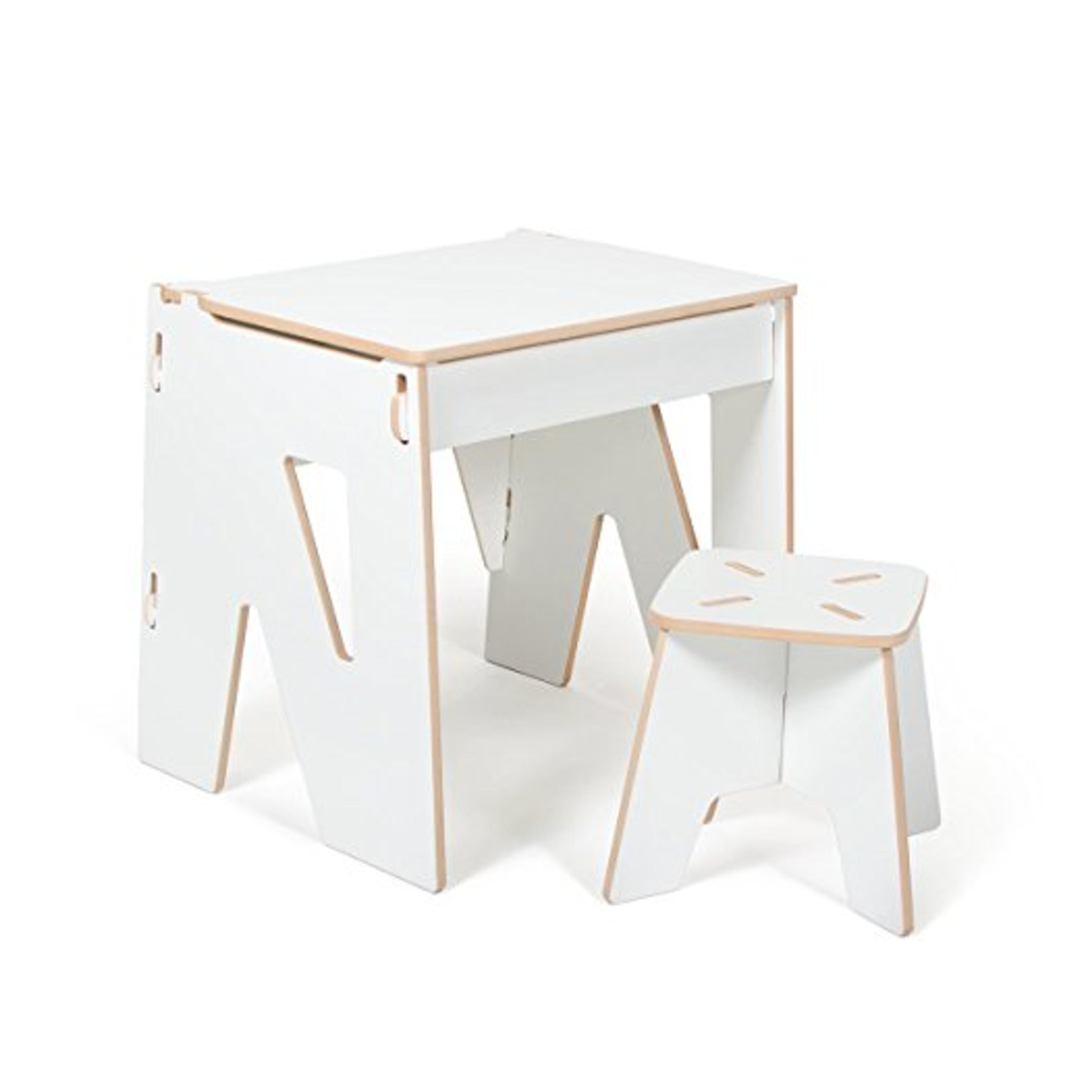 Sprout Kids Desk (With Stool, White)