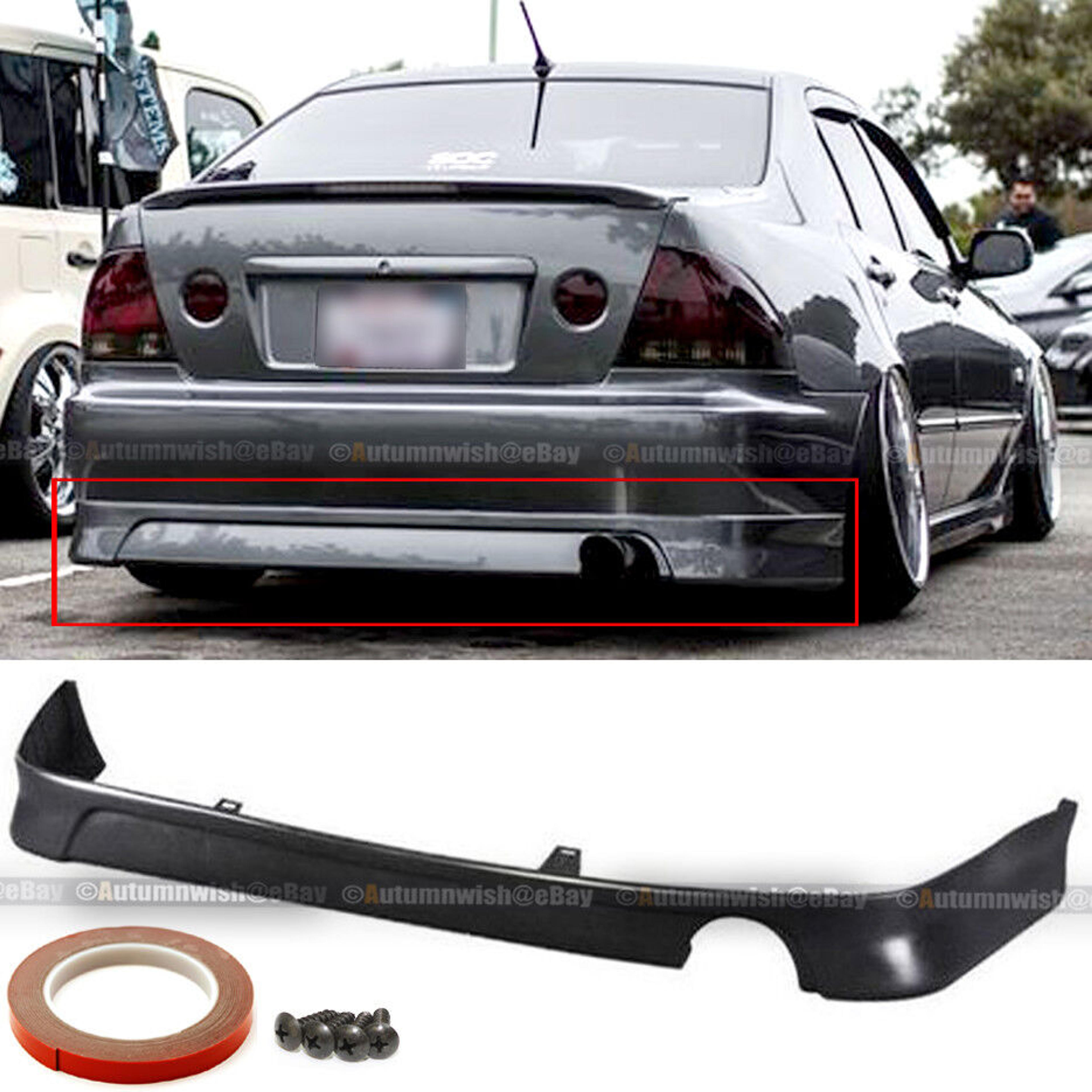 Fit 01-05 IS300 XE10 TR-D Style PU Urethane Rear Lower Bumper Chin Lip Body Kit