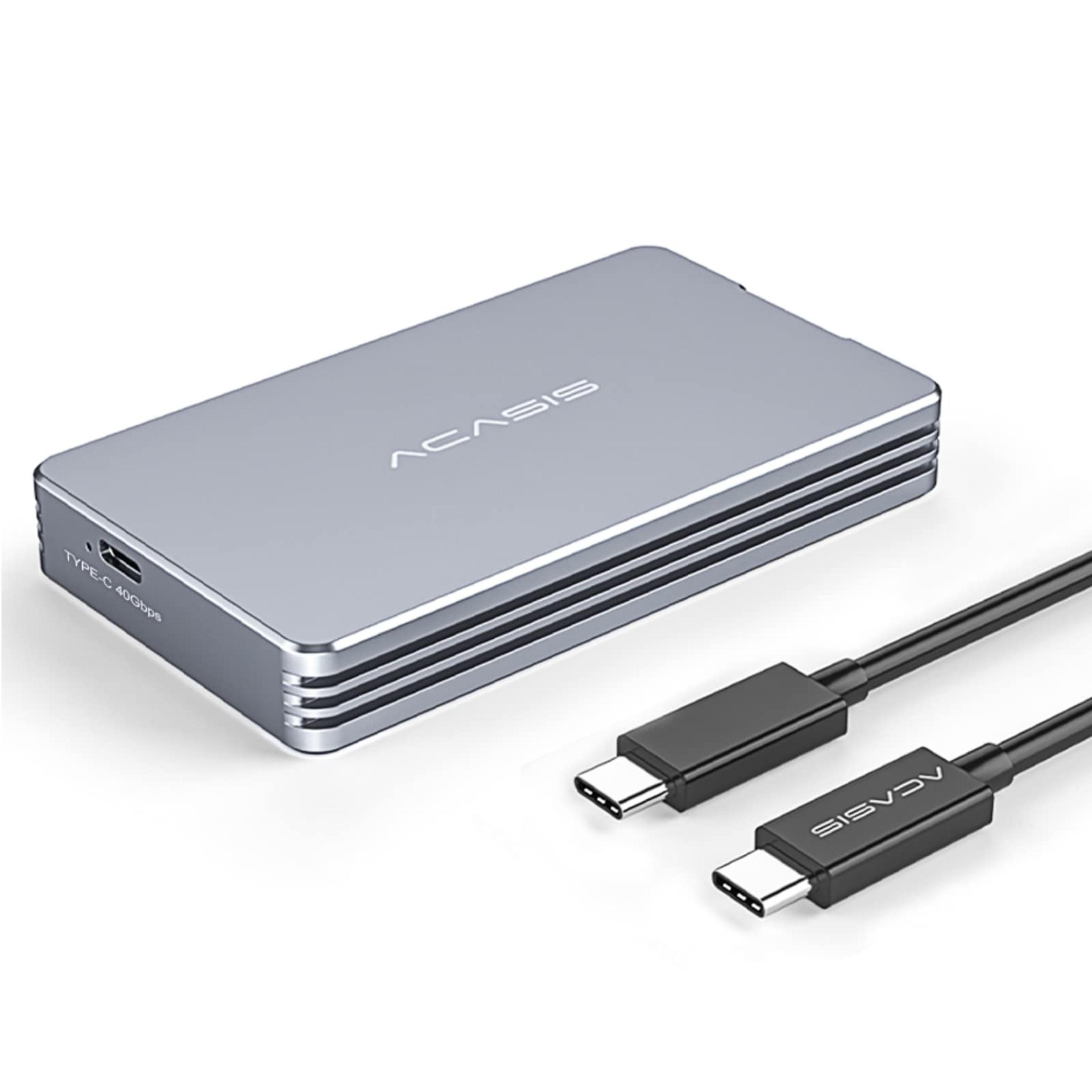 ACASIS 40Gbps NVMe Enclosure, M.2 Enclosure Compatible with USB 4/3.2/3.1/3.0/2.0, SSD Enclosure Support Size 2280 M&B+M-Key, Aluminum Alloy External NVMe Enclosure USB C Enclosure