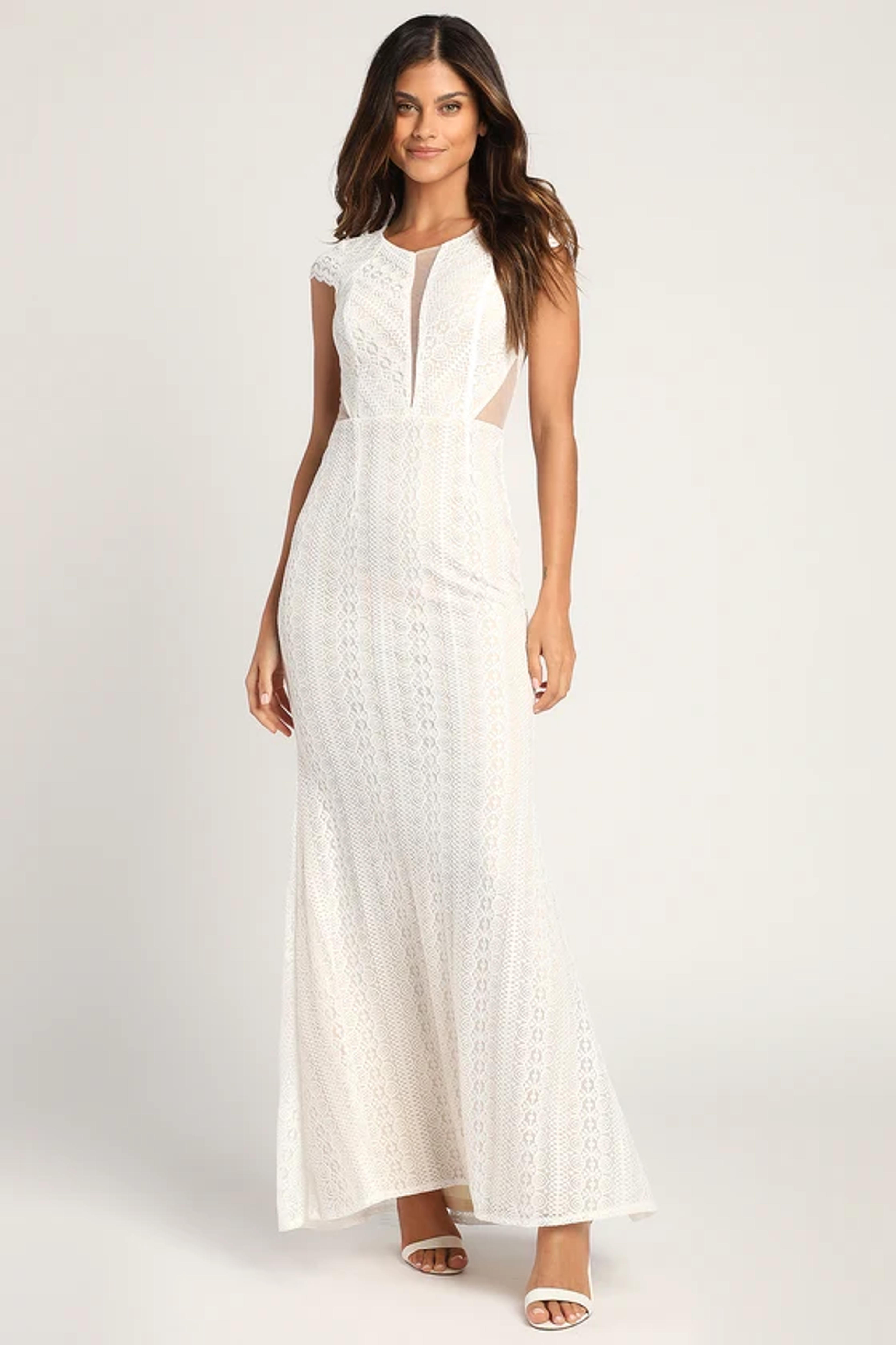 Ivory Maxi Dress - Lace Maxi Dress - Mermaid Maxi Dress - Lulus