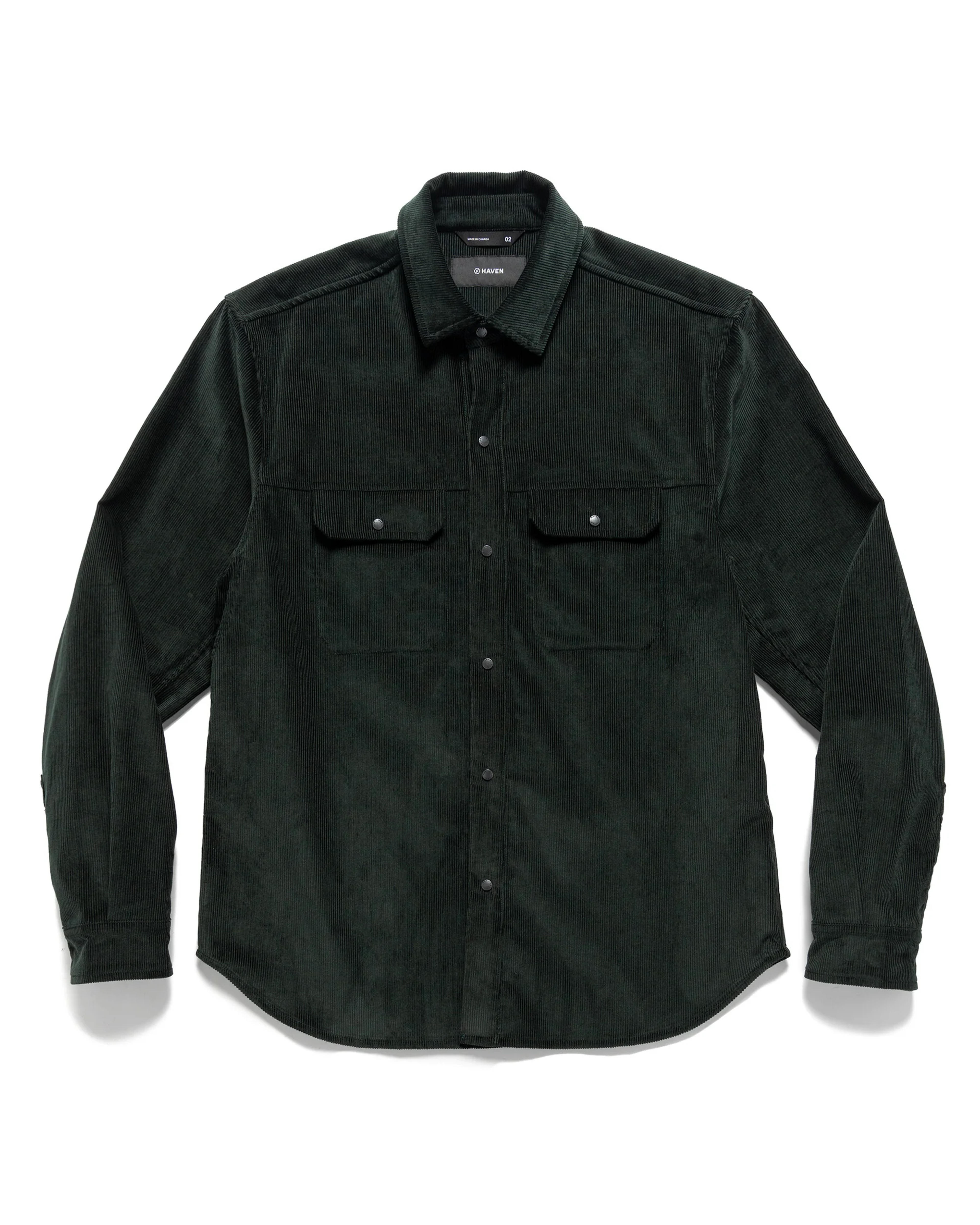 Travail Shirt - Duca Visconti Cotton Corduroy Pine | HAVEN