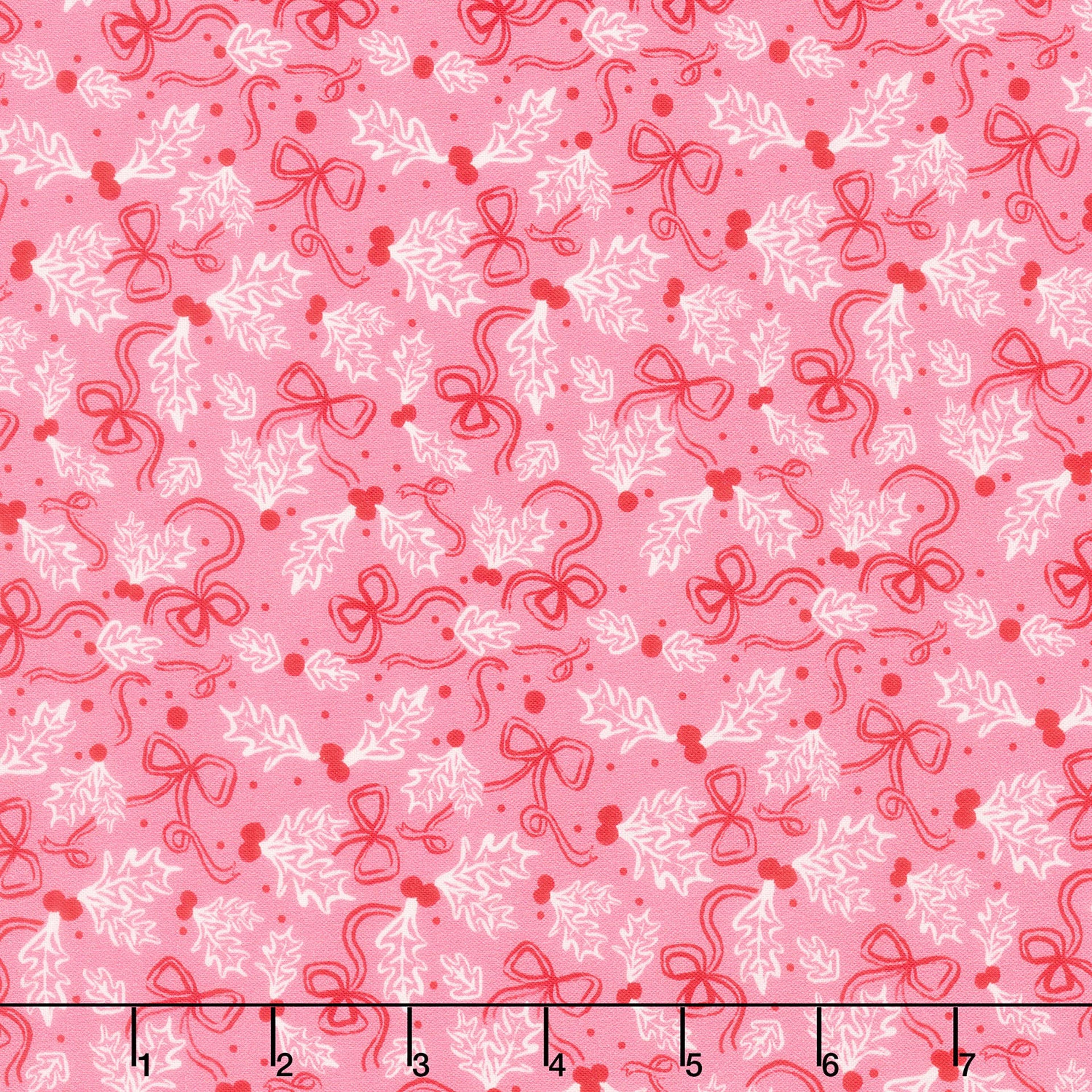 Merry Kitchmas - Holly Pink Yardage