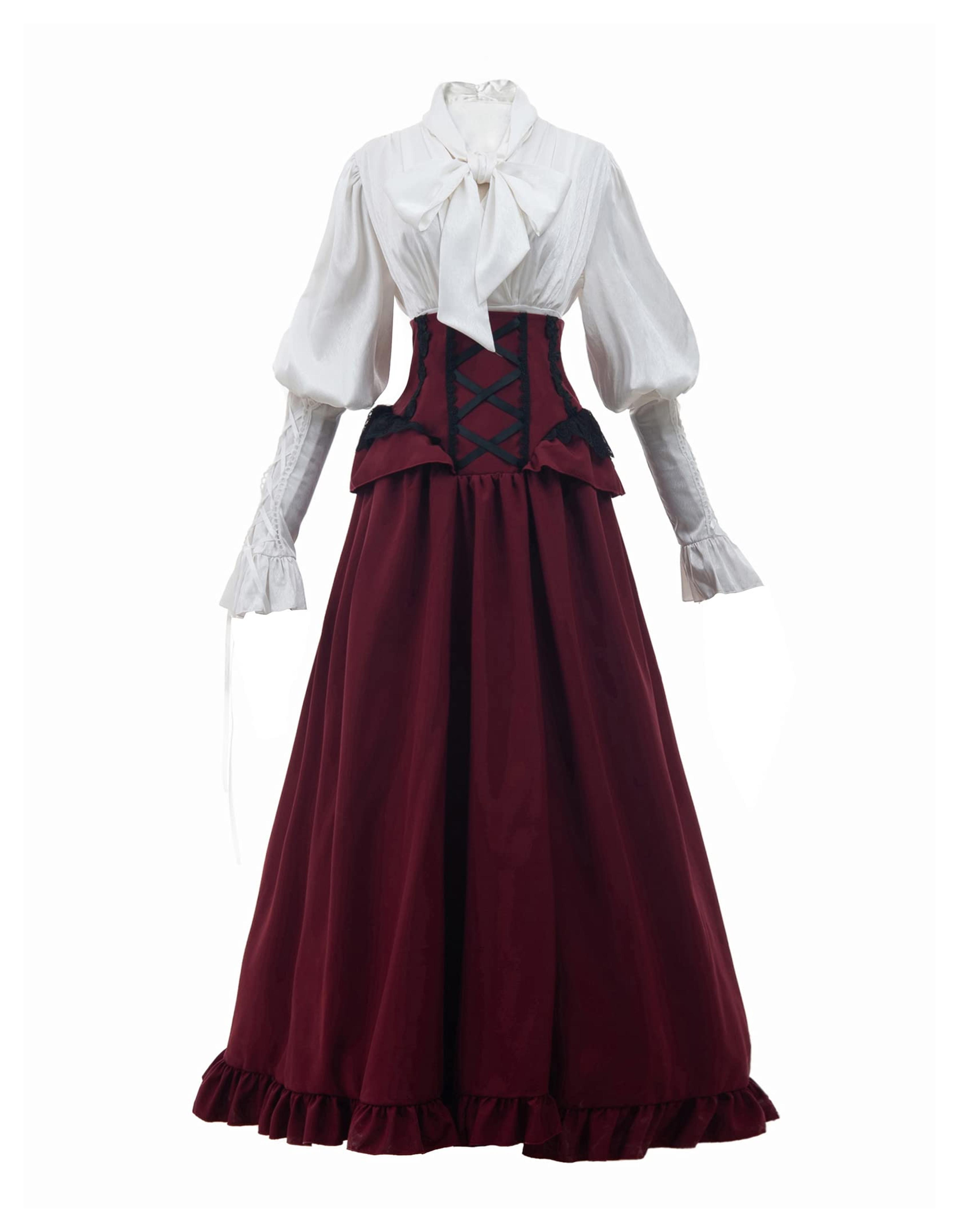 CR ROLECOS Victorian Dress Renaissance Costume Women Medieval Vintage Ball Gown