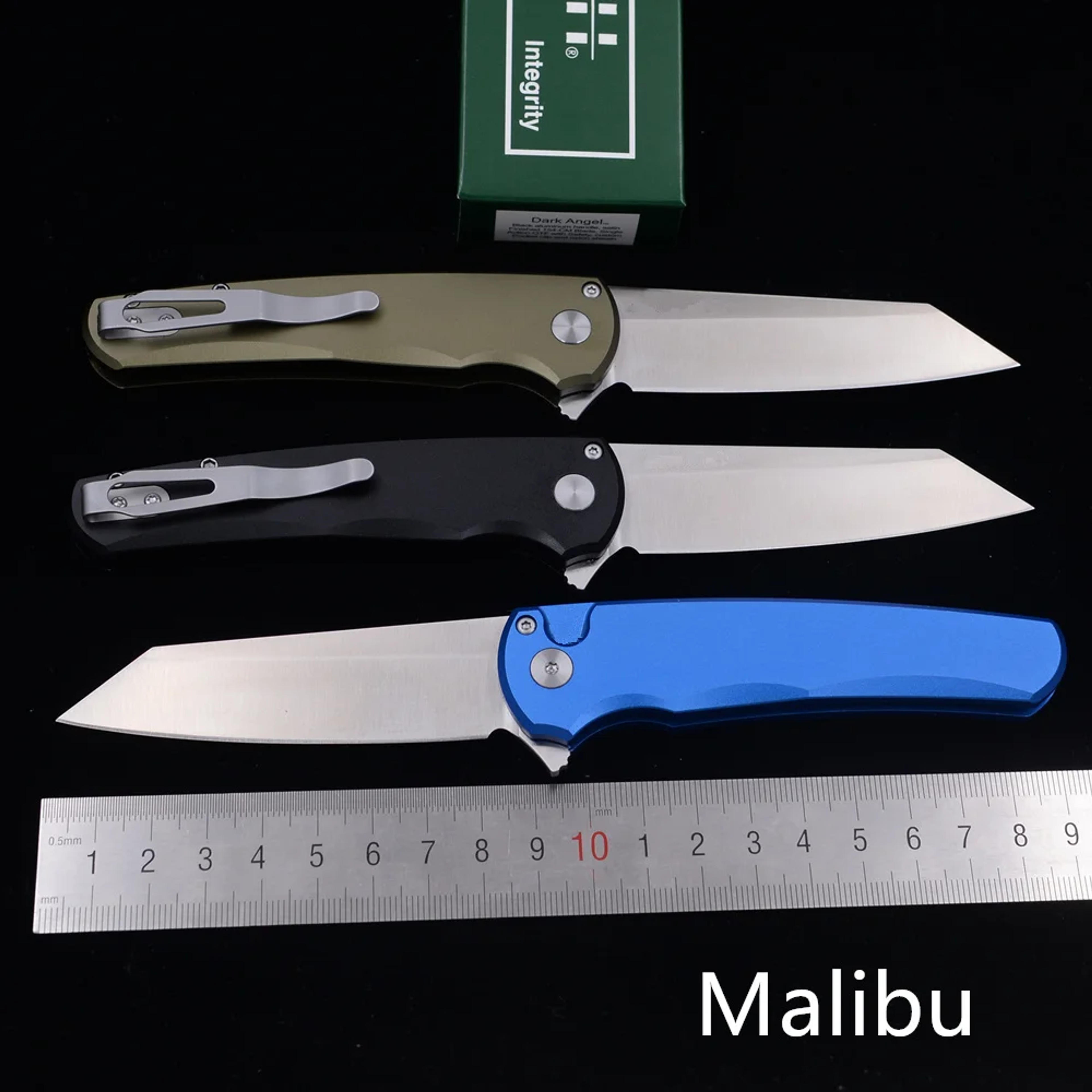 Pro-Tech Malibu Reverse Tanto Ball Bearing Flipper Mark 20CV Aluminum Handle Camping Hunt Survival EDC Pocket Tool Folding Knife - AliExpress