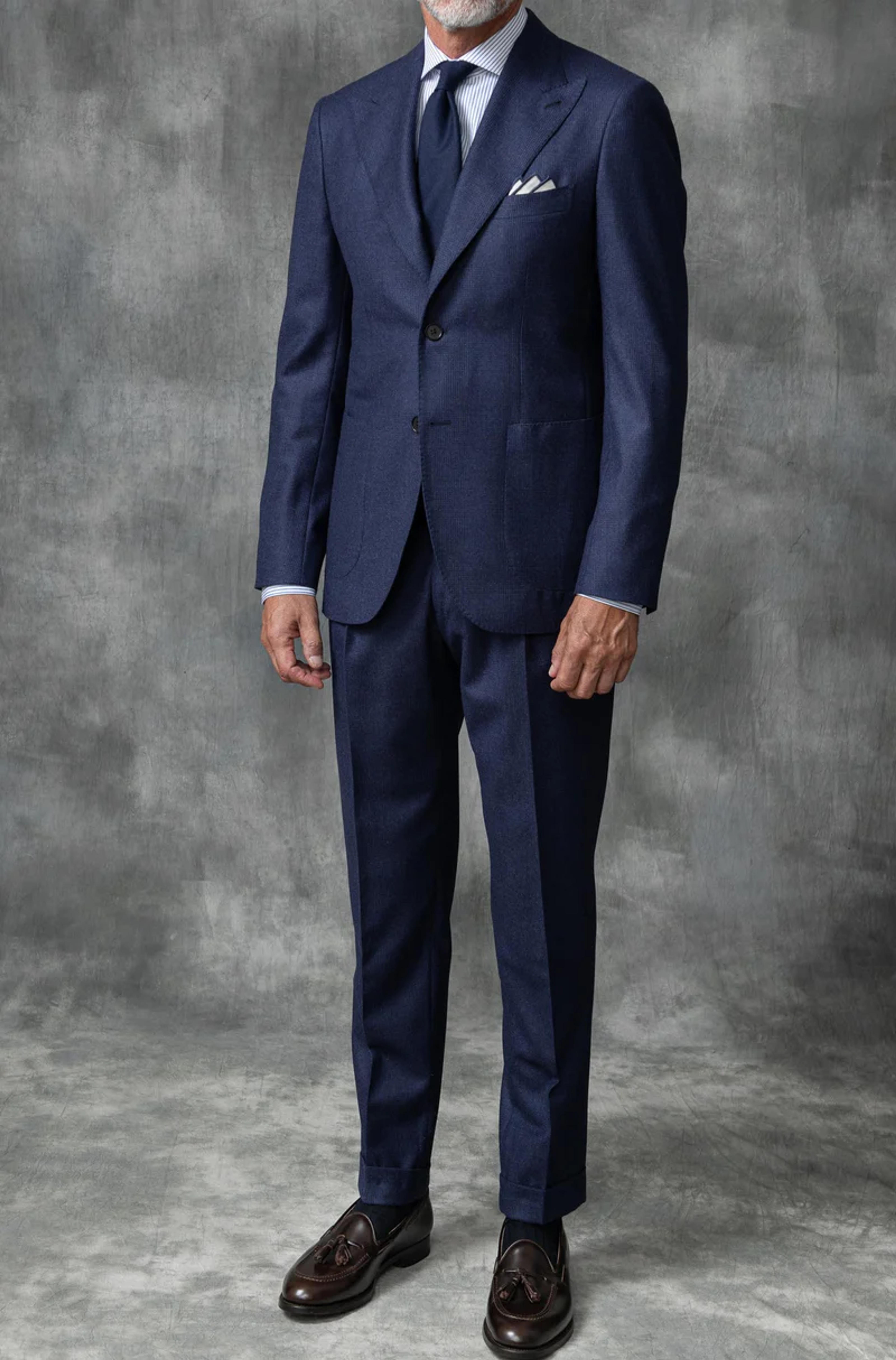 Blue prince of wales suit "Soragna Capsule Collection" - Made in Italy