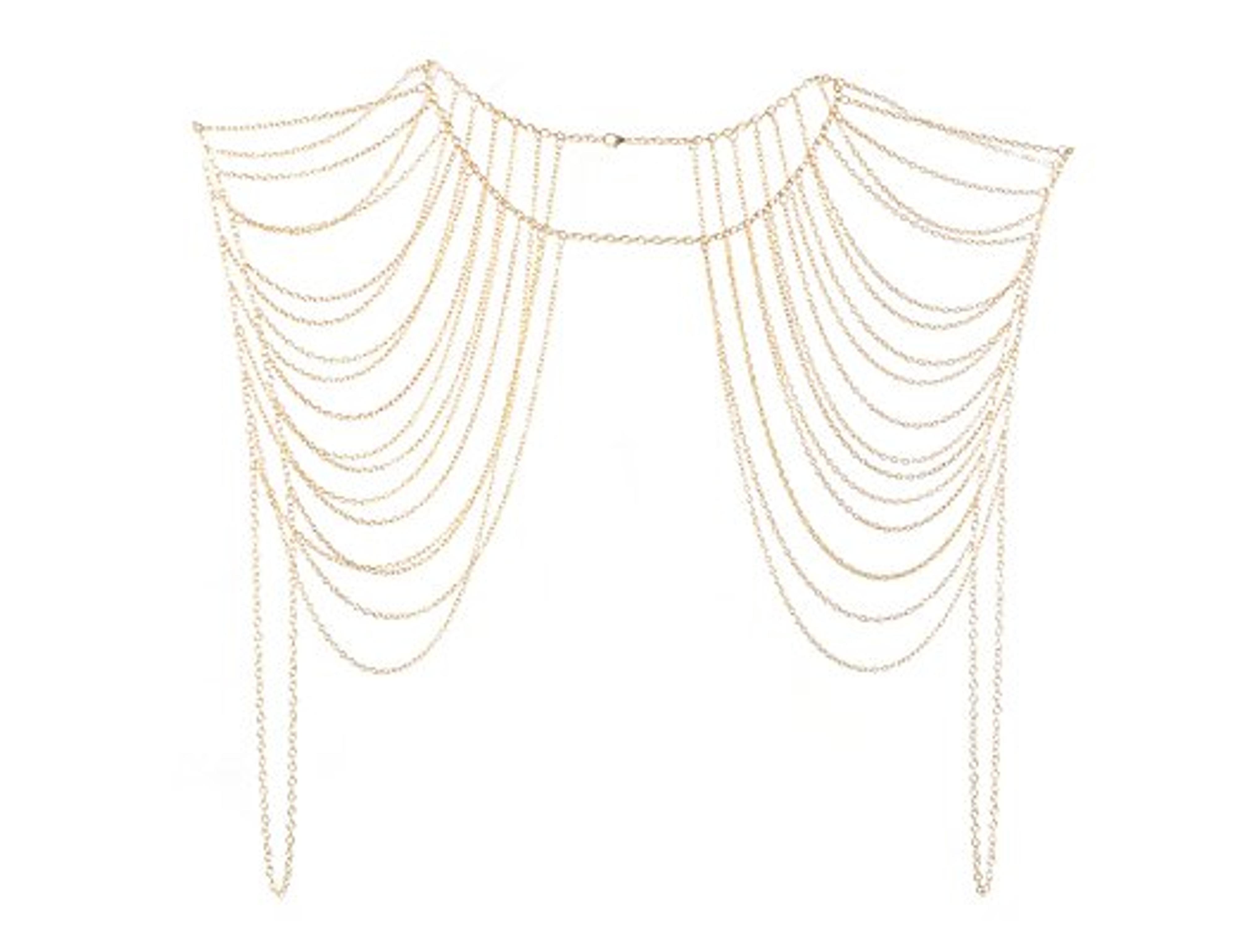 Imixlot® Sexy Charm Gold Tassels Link Body Shoulder Crossover Harness Body Chain