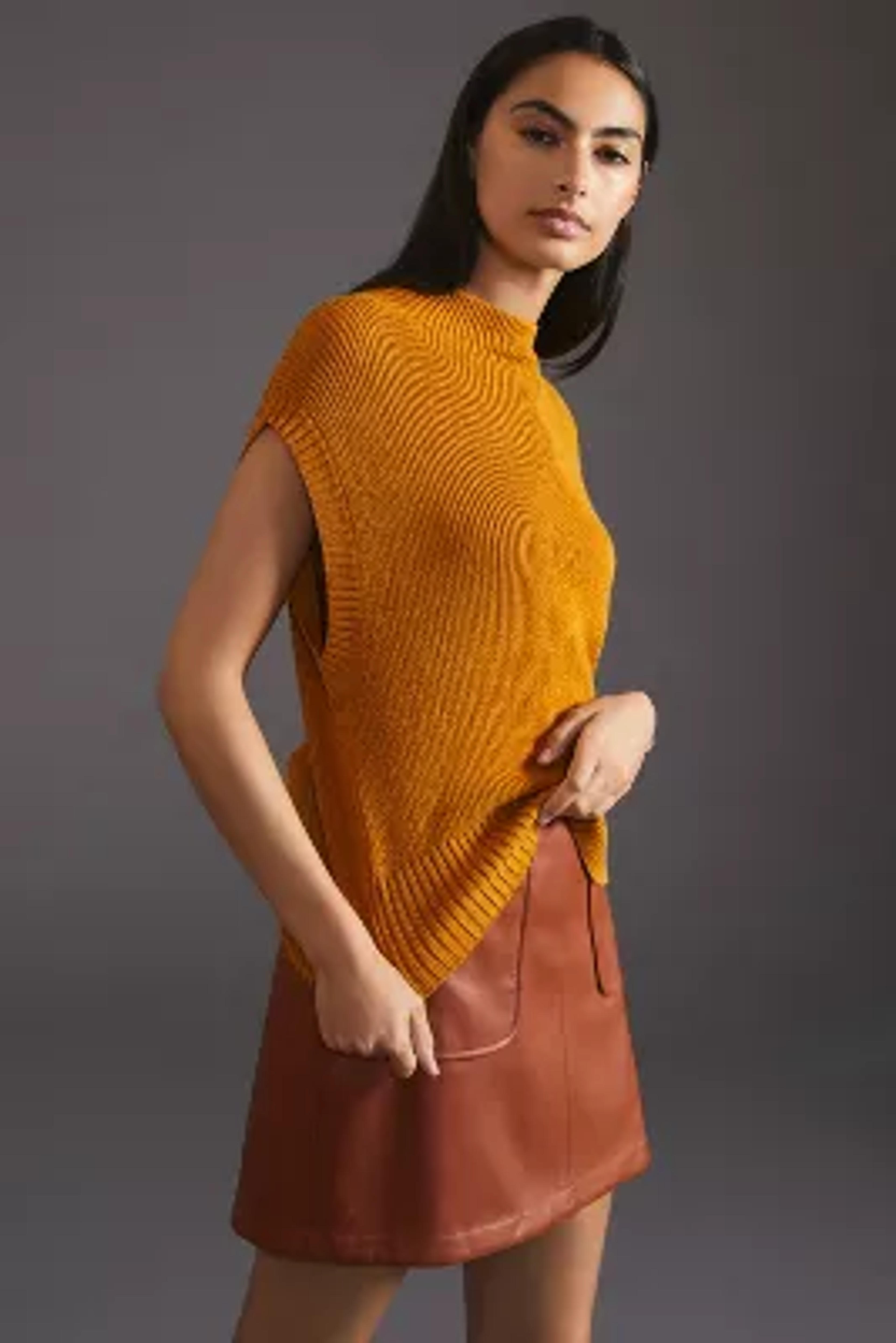 Maeve Mock Neck Sweater Tee | Anthropologie