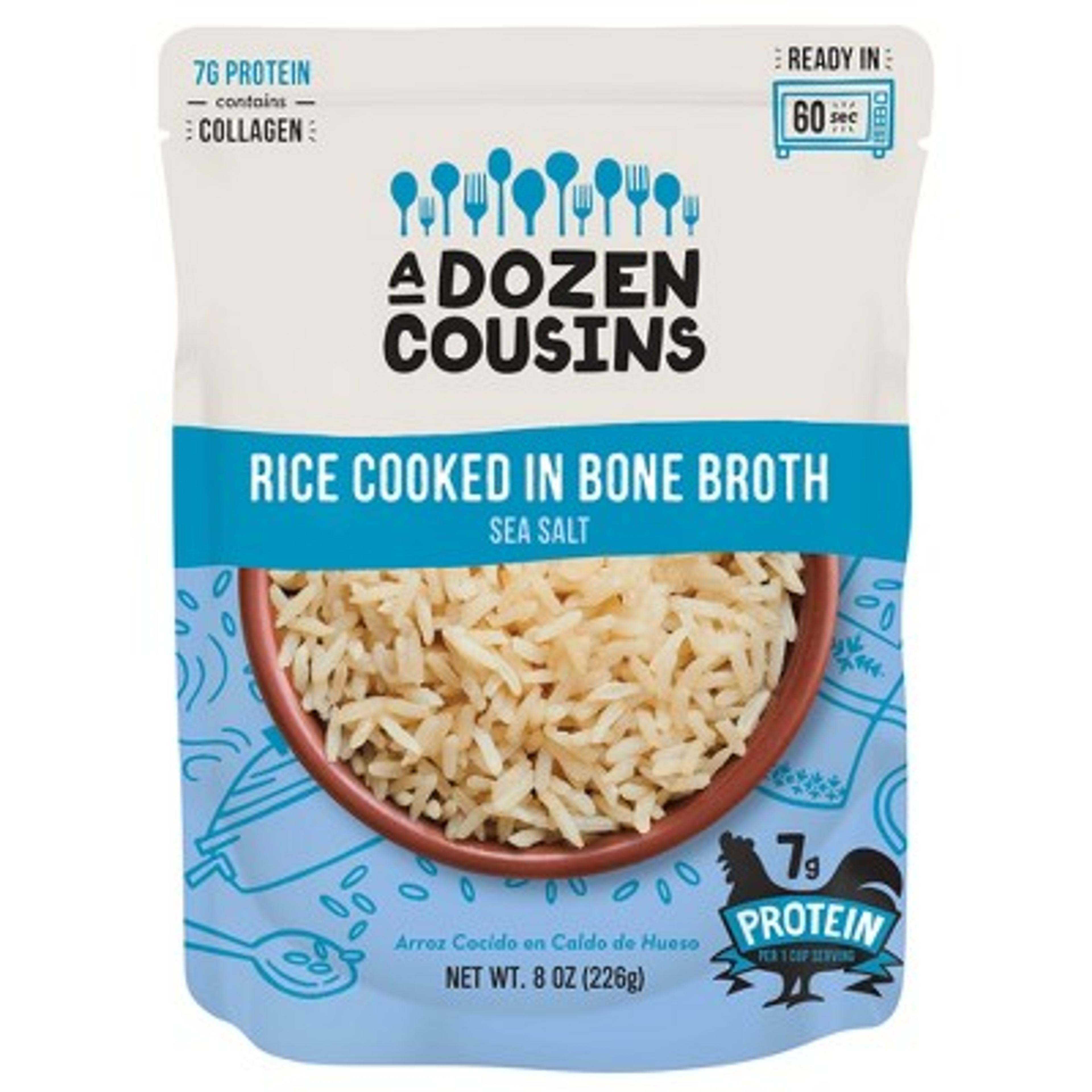 A Dozen Cousins Rte Rice Cooked In Bone Broth: Sea Salt - 8oz : Target