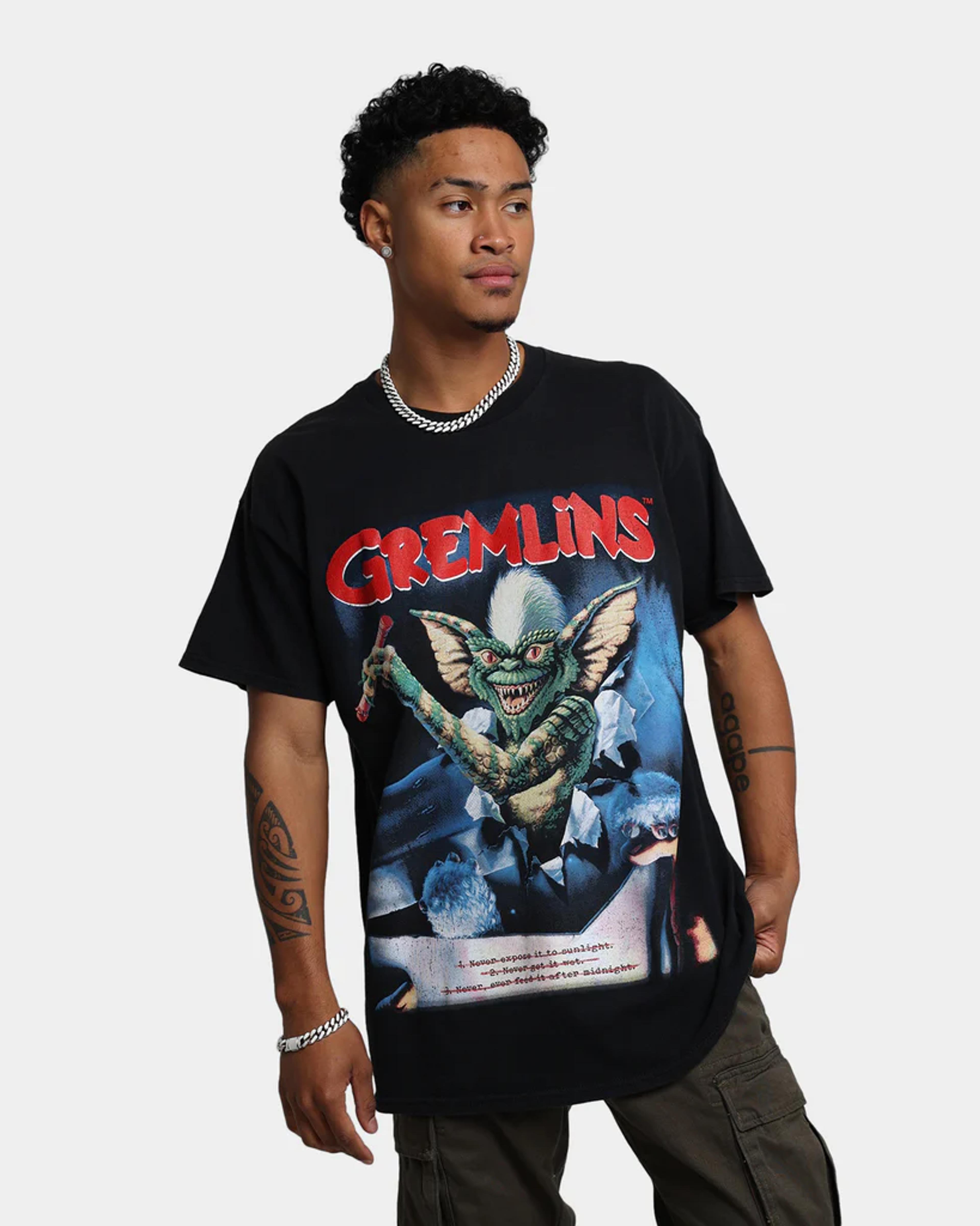 American Thrift X Gremlins Gremlins Vintage T-Shirt Black Wash | Culture Kings US