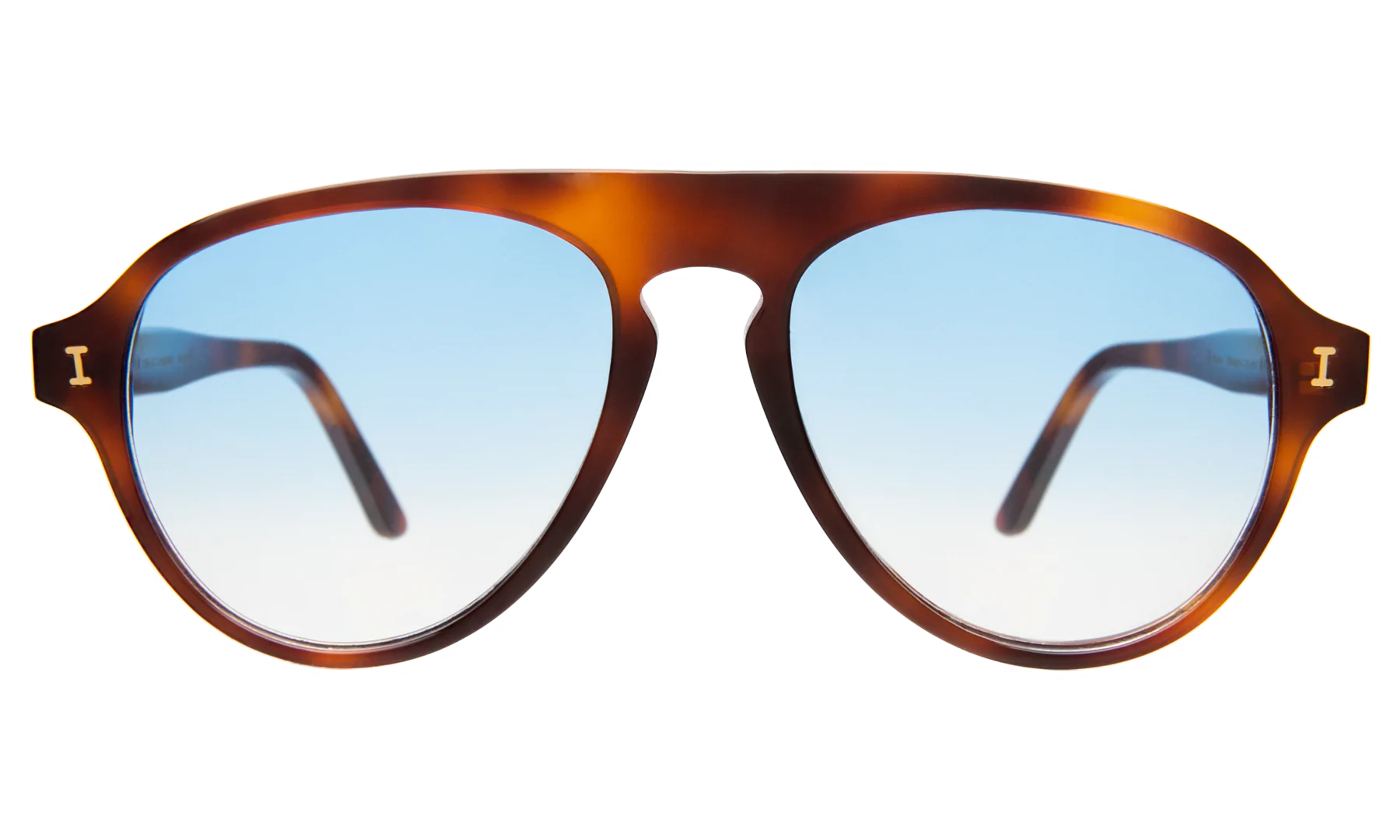 Vanderbilt Sunglasses - Havana / Blue Gradient See Through