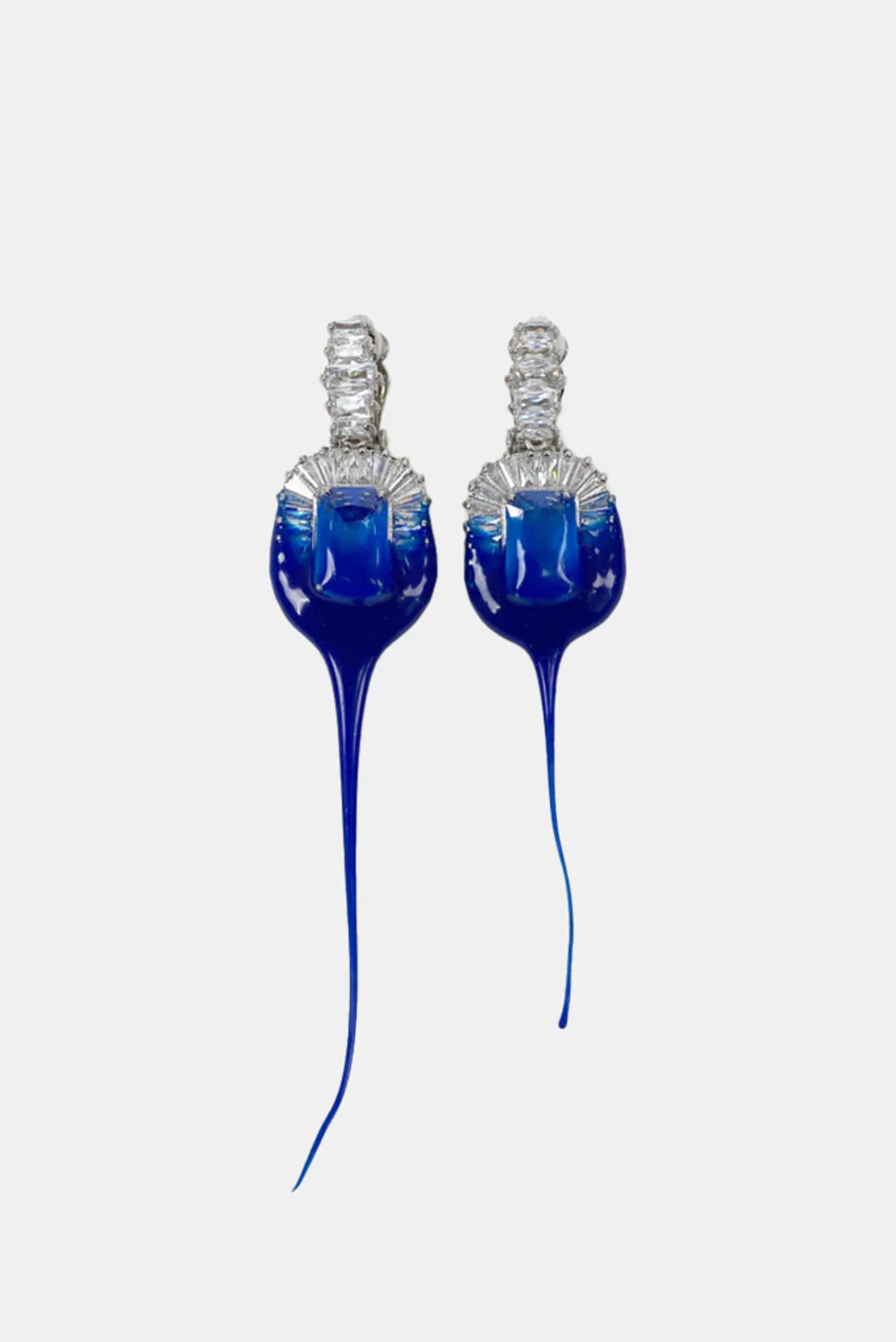 Ottolinger - Diamond Dip Clip Earring - Blue – Simonett