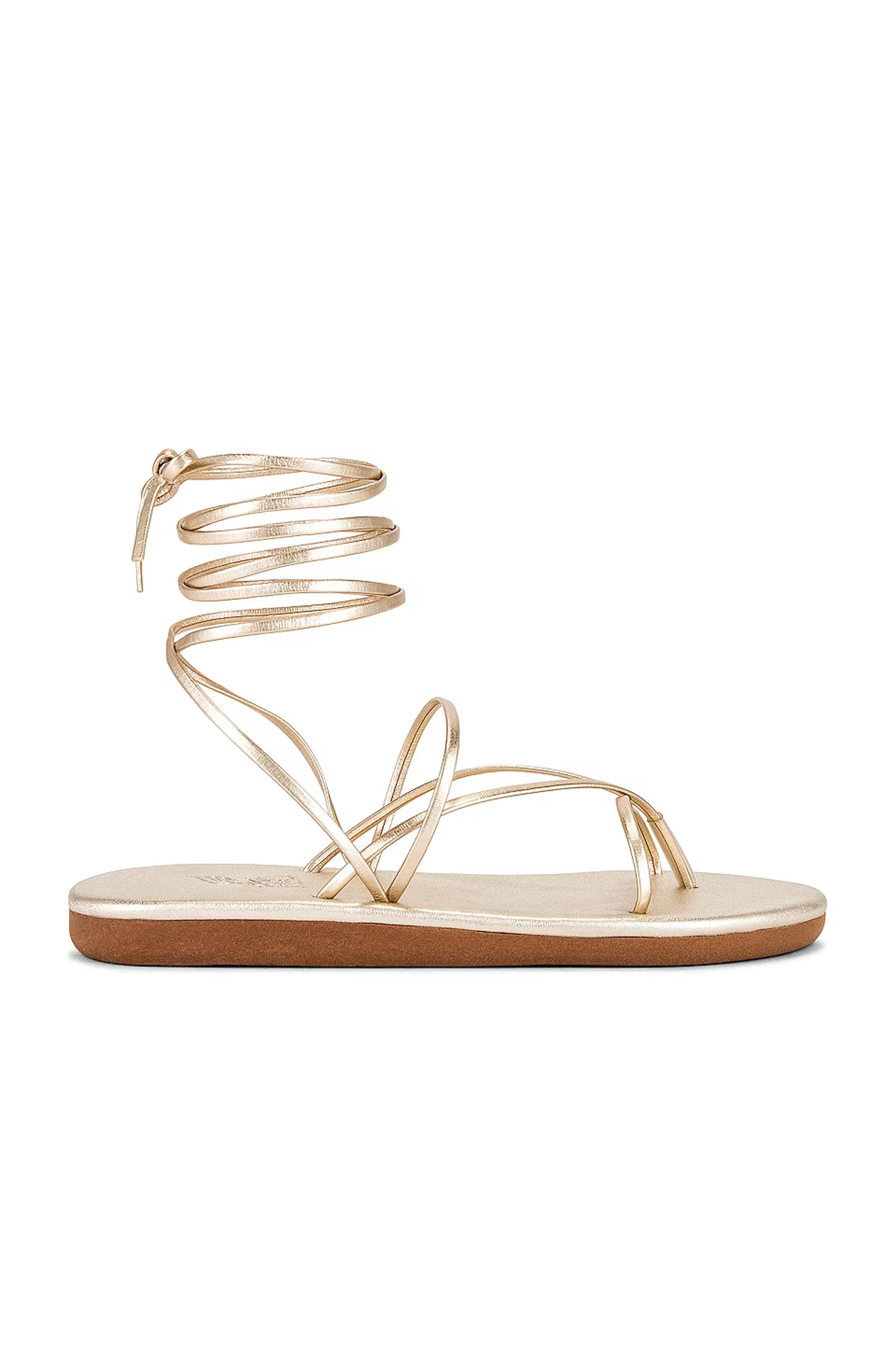 Ancient Greek Sandals String Flip Flop in Platinum | REVOLVE