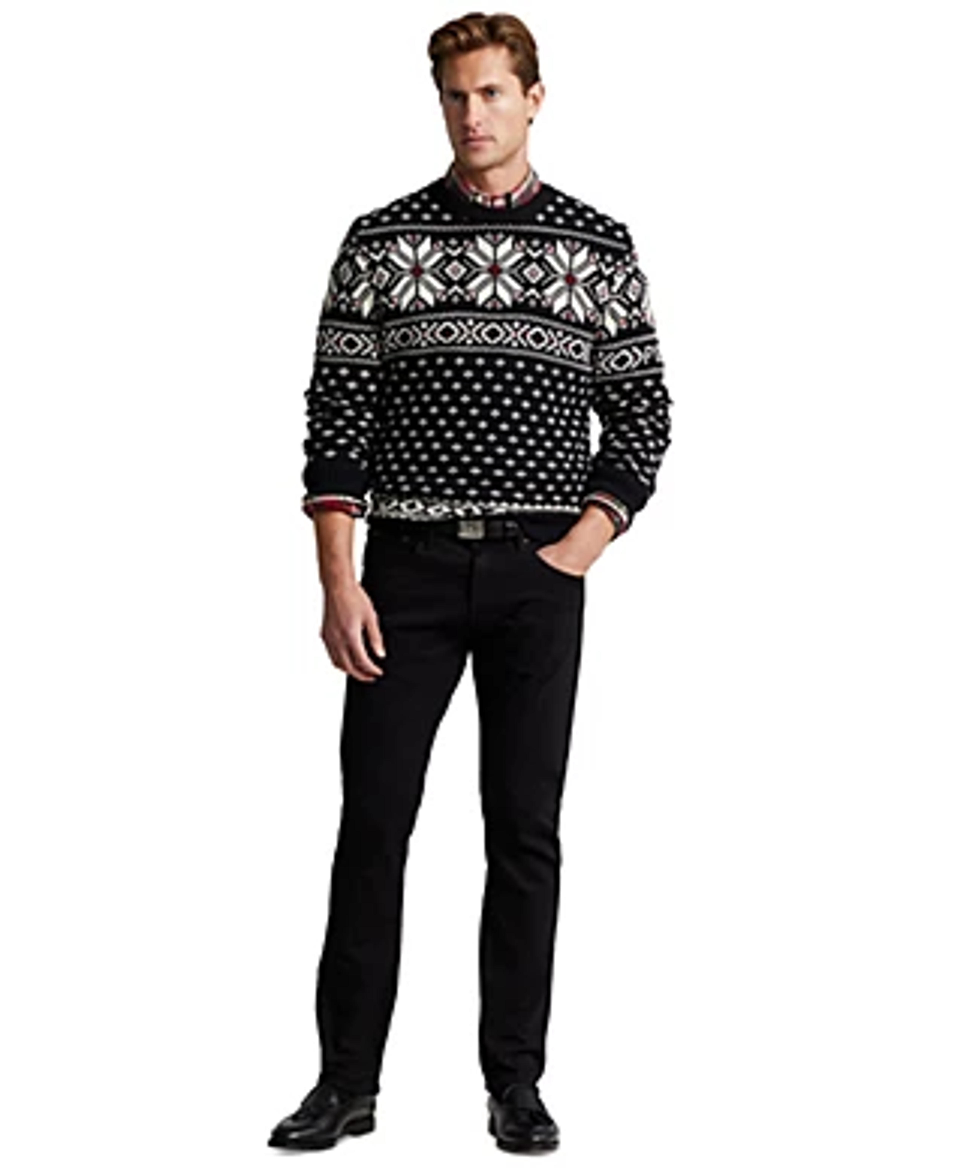 Polo Ralph Lauren Men's Sweater, Oxford Shirt & Slim Straight Jeans & Reviews - All Men's Clothing - Men - Macy's