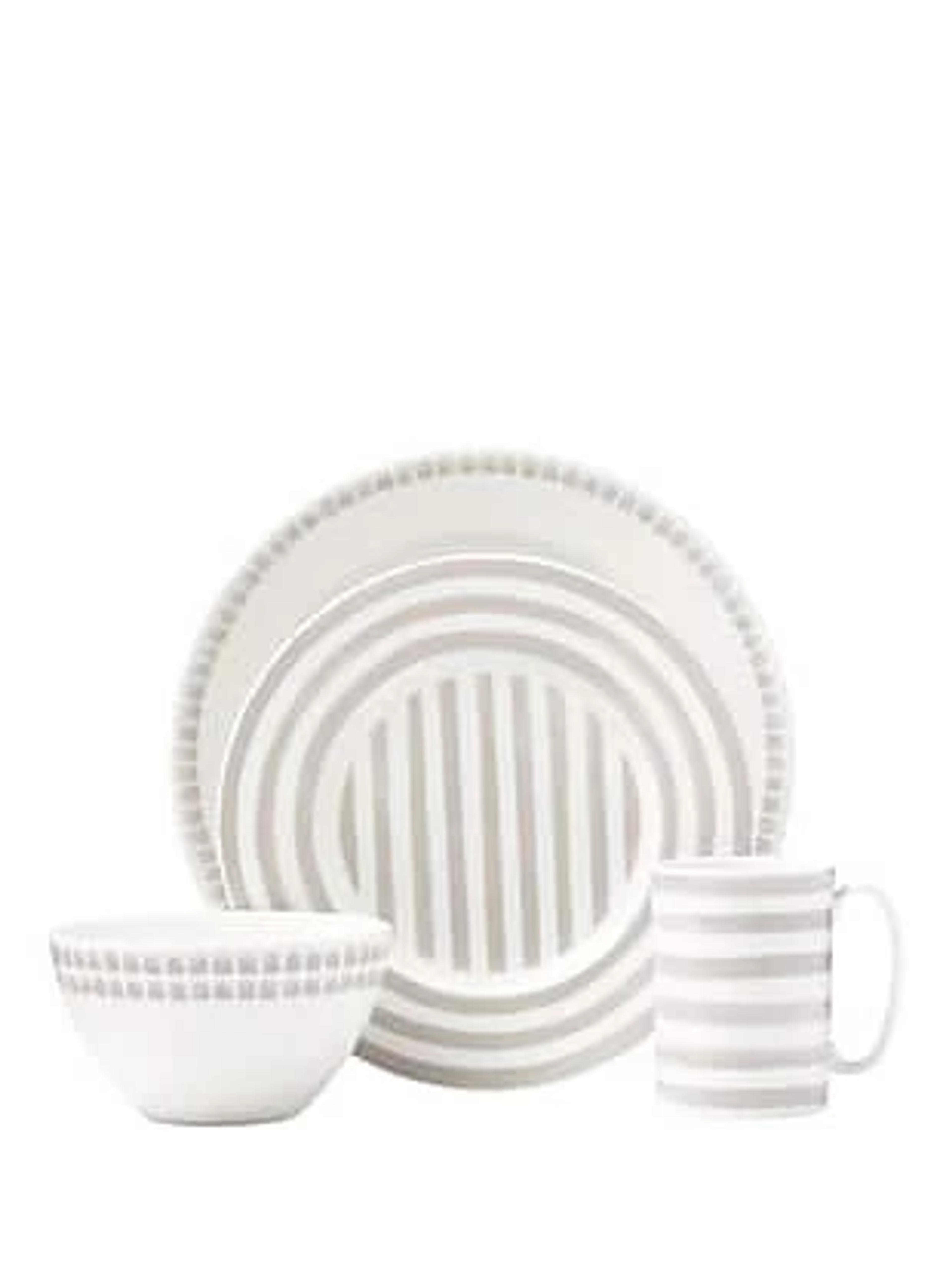 charlotte street grey north 4 piece place setting | Kate Spade New York