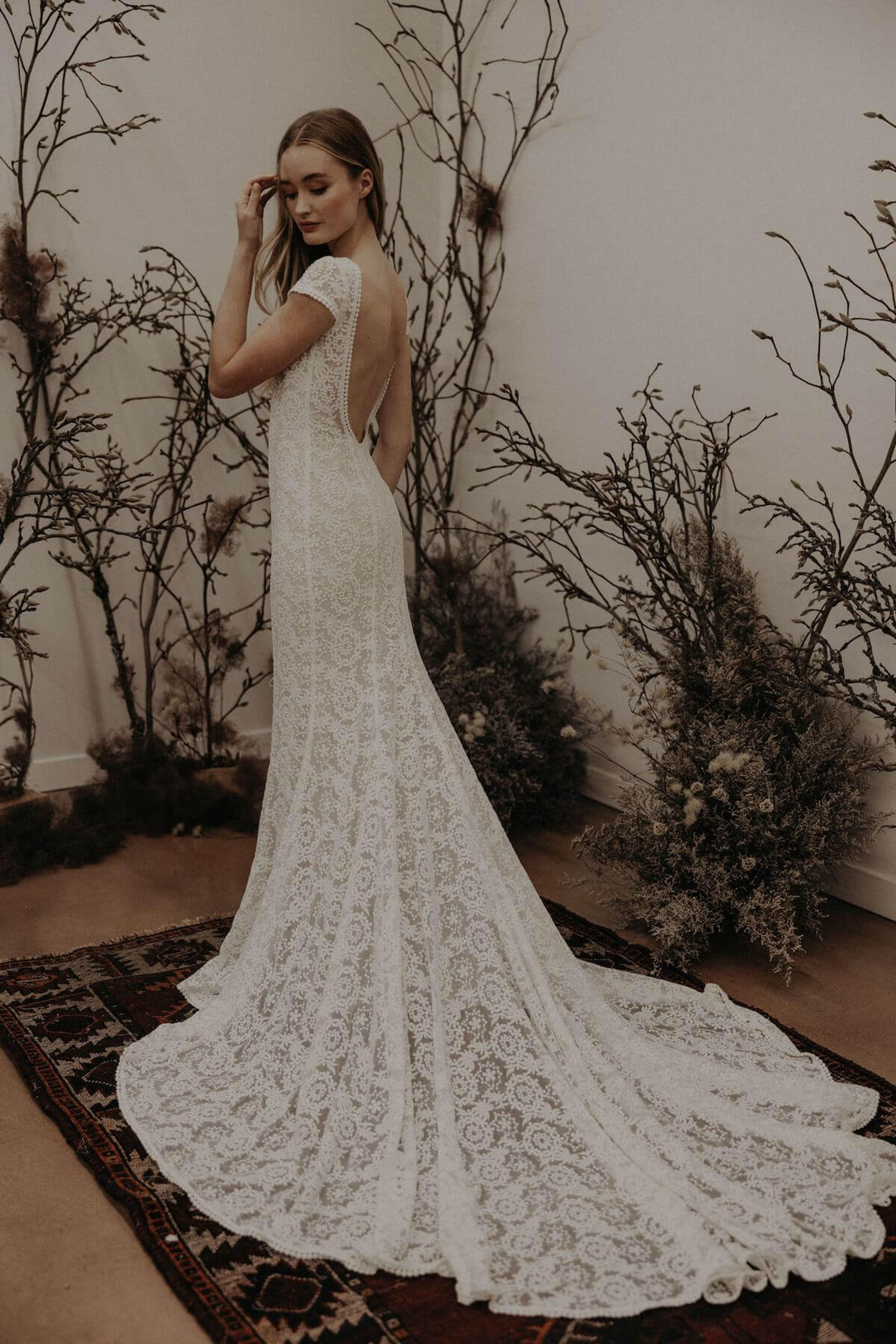 Nellia Cap Sleeve Lace Wedding Dress | Dreamers and Lovers