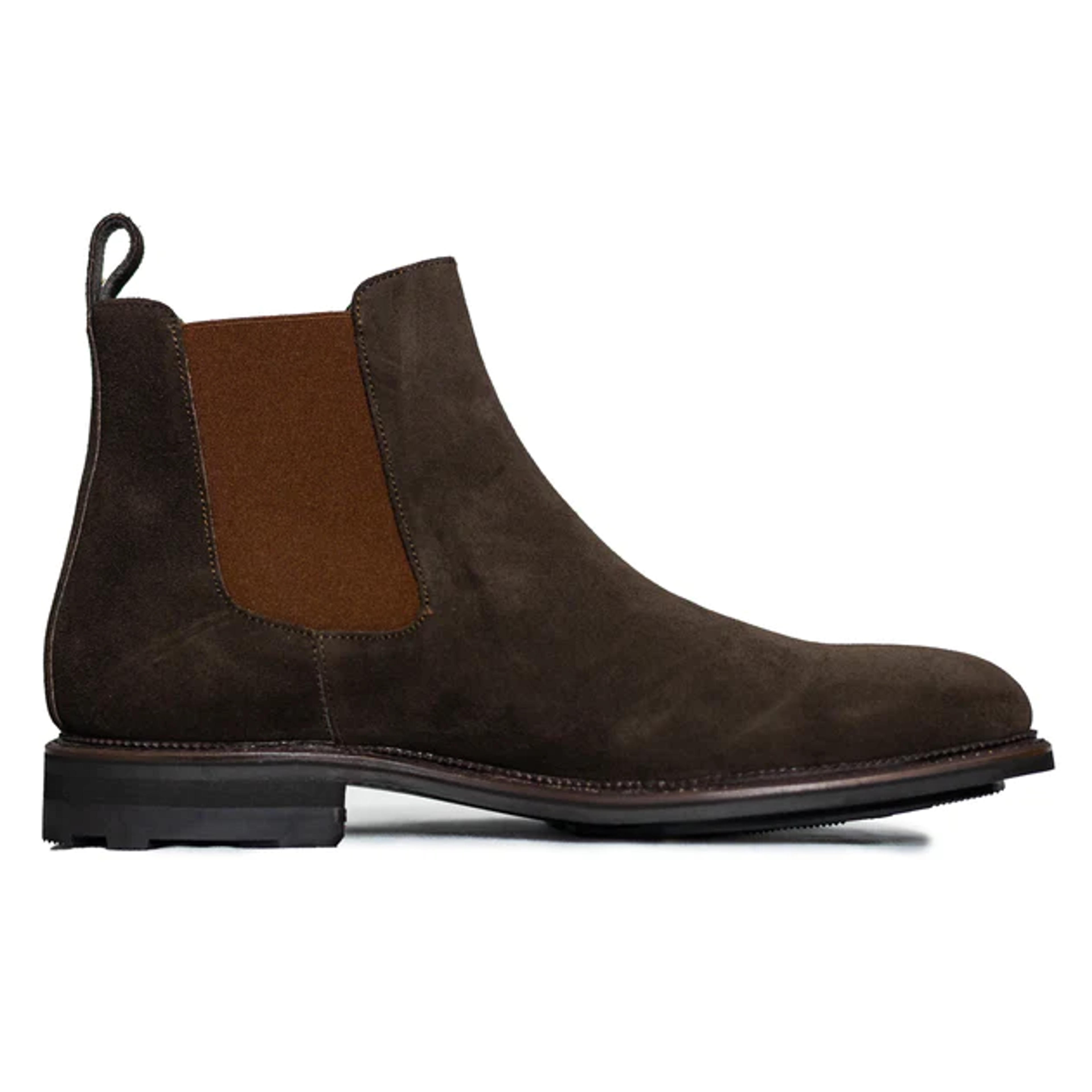 Shadbolt | Dark Brown Roughout Leather Chelsea Boots – Idrese